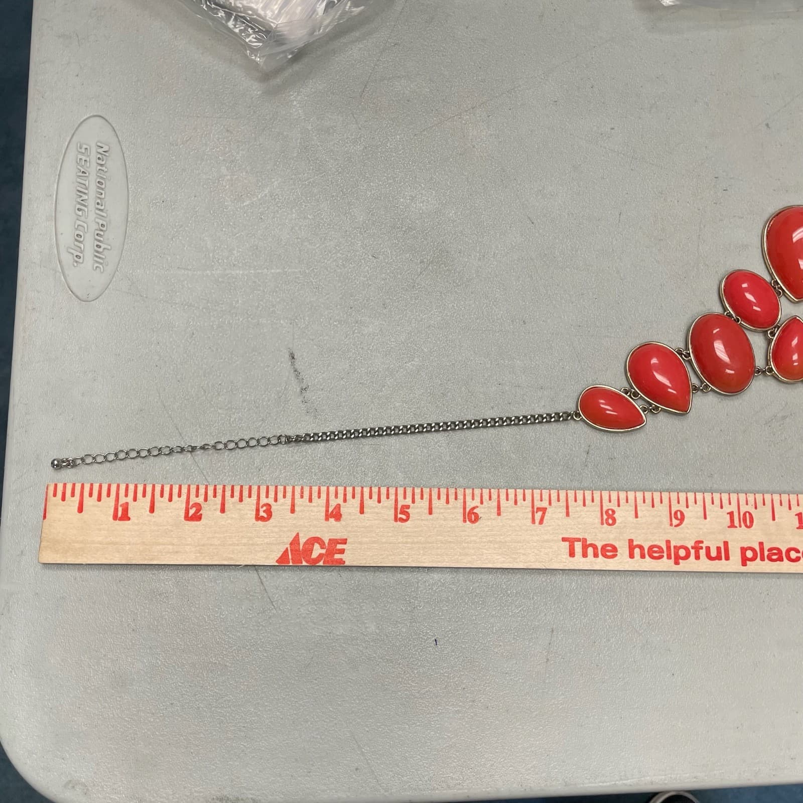 Vintage Handcrafted Orange Teardrop Fashion Bohemian Statement Bib Necklace - Thumbnail 2