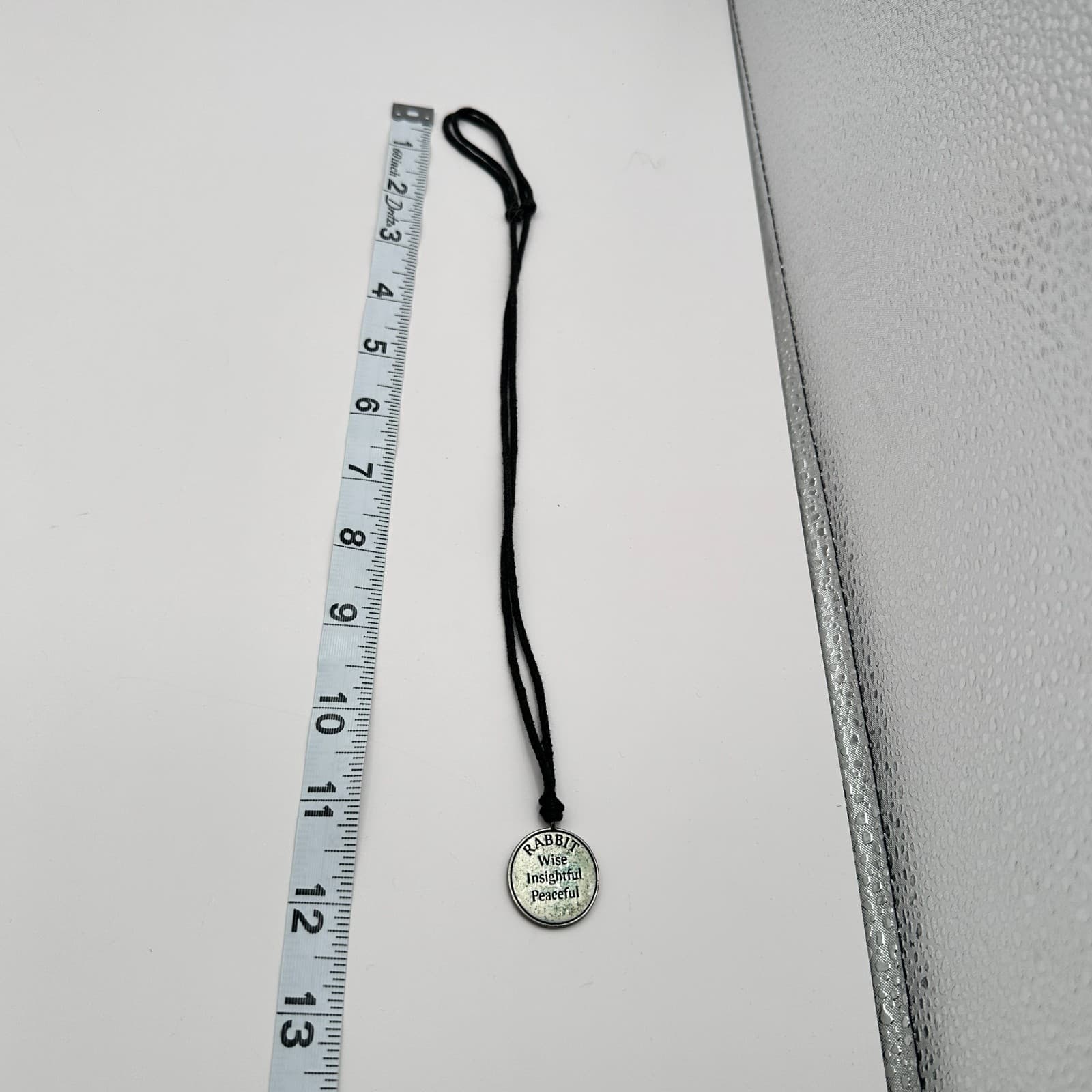 Vintage 90s Silver Tone Chinese Zodiac Pendant Insightful Peaceful Jewelry - Thumbnail 6