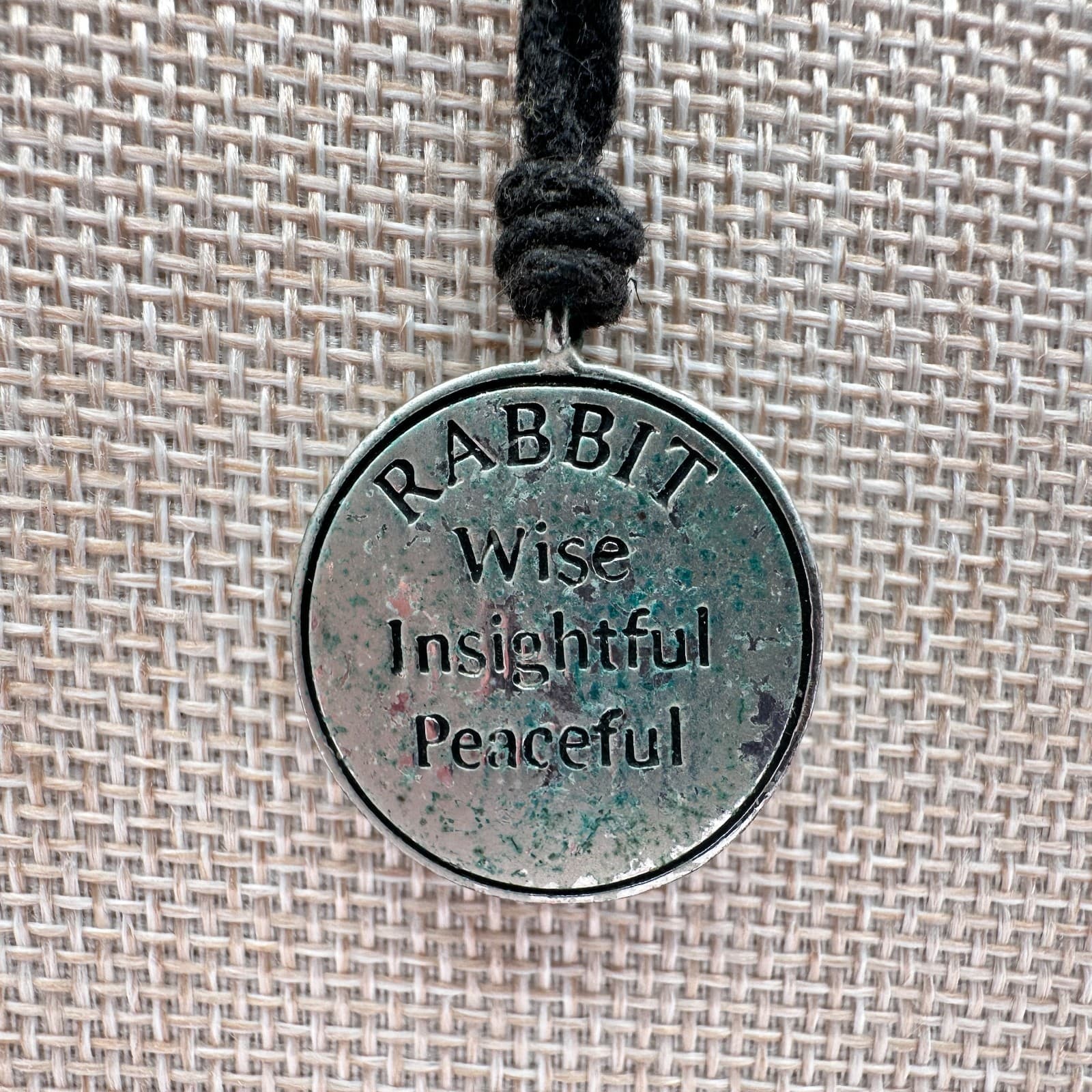 Vintage 90s Silver Tone Chinese Zodiac Pendant Insightful Peaceful Jewelry - Thumbnail 5