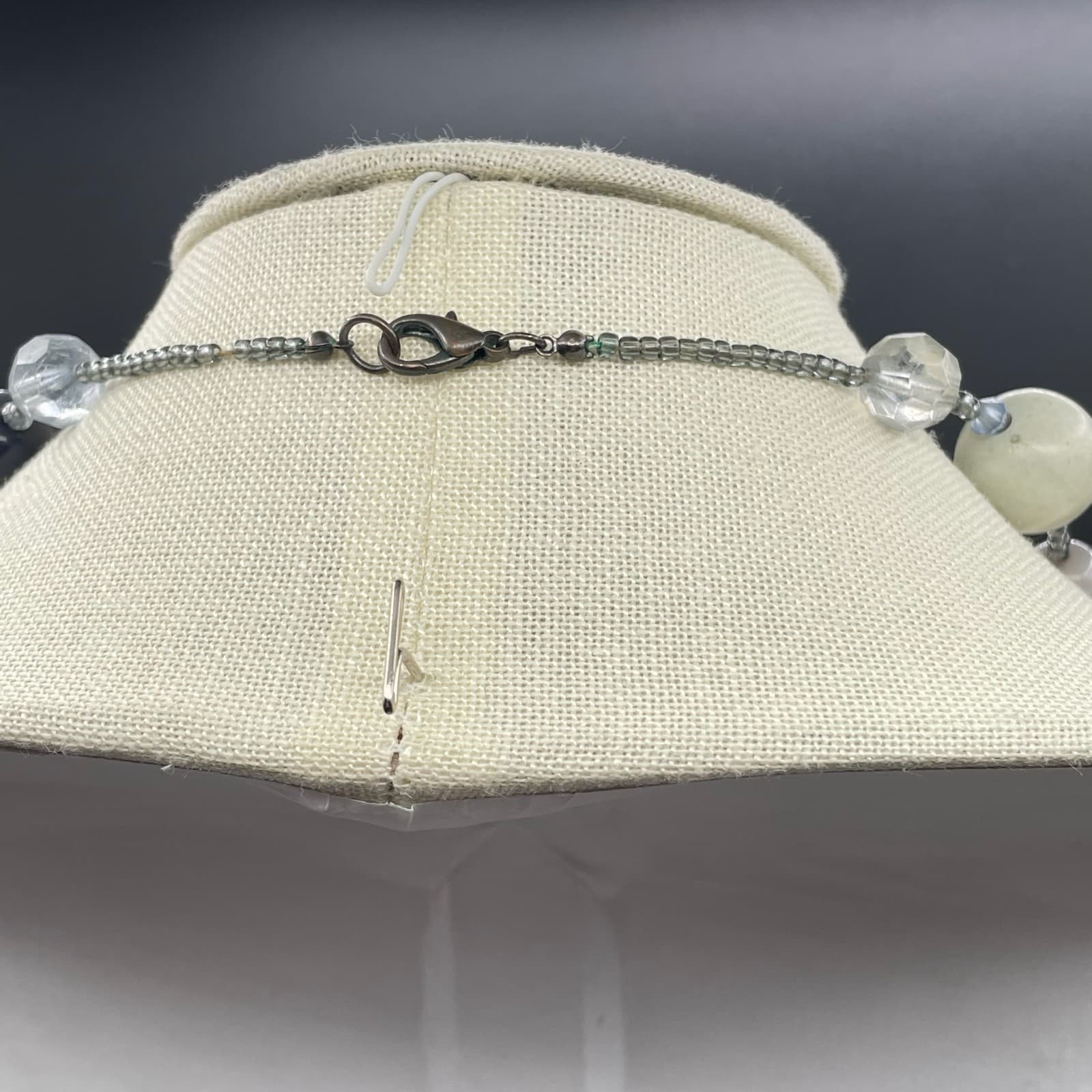 Vintage Handmade Womens Multi-Colored Mother Of Pearl Parcel & Glass Necklace - Thumbnail 8