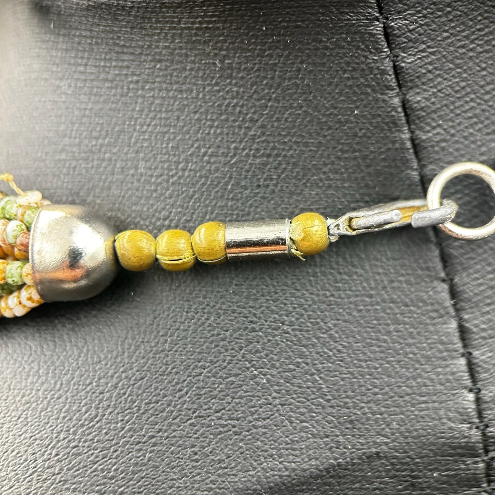 Vintage Seed Bead Multi-Strand Necklace 19" Boho Layered Costume Jewelry - Thumbnail 6