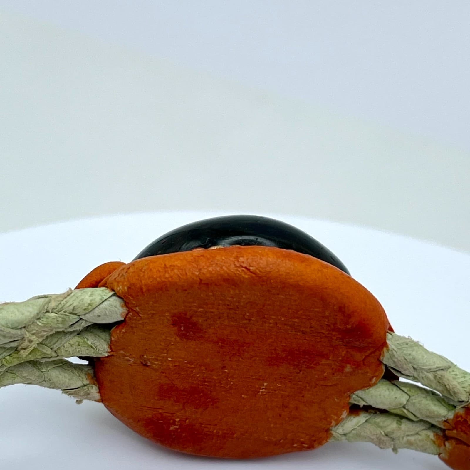 Boho-Chic Classic Fashion Green Cabochon Brown Leather Braided Hook Bracelet - Thumbnail 13