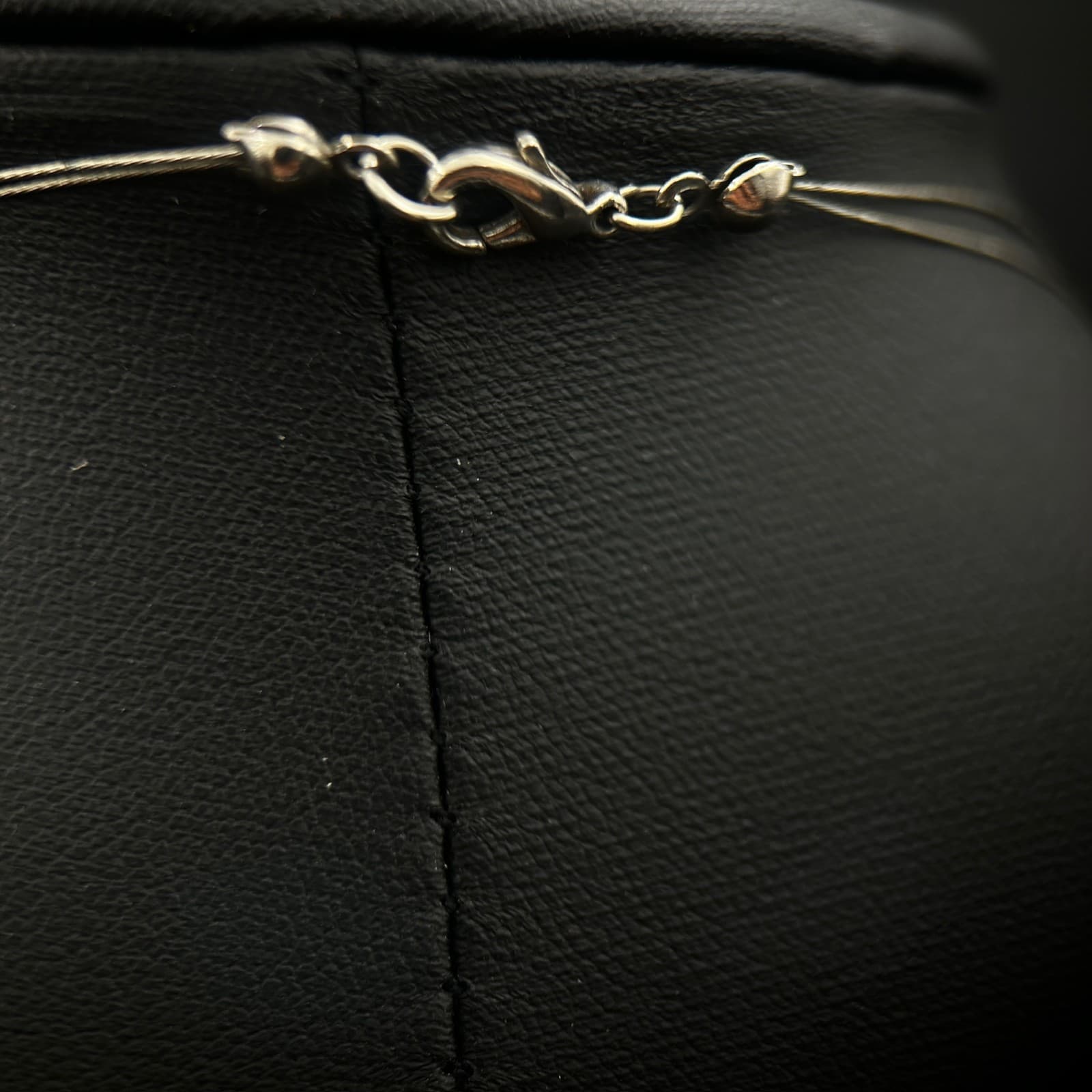 Vintage Floating Crystal Necklace Invisible Wire Double Strand Delicate Jewelry - Thumbnail 8