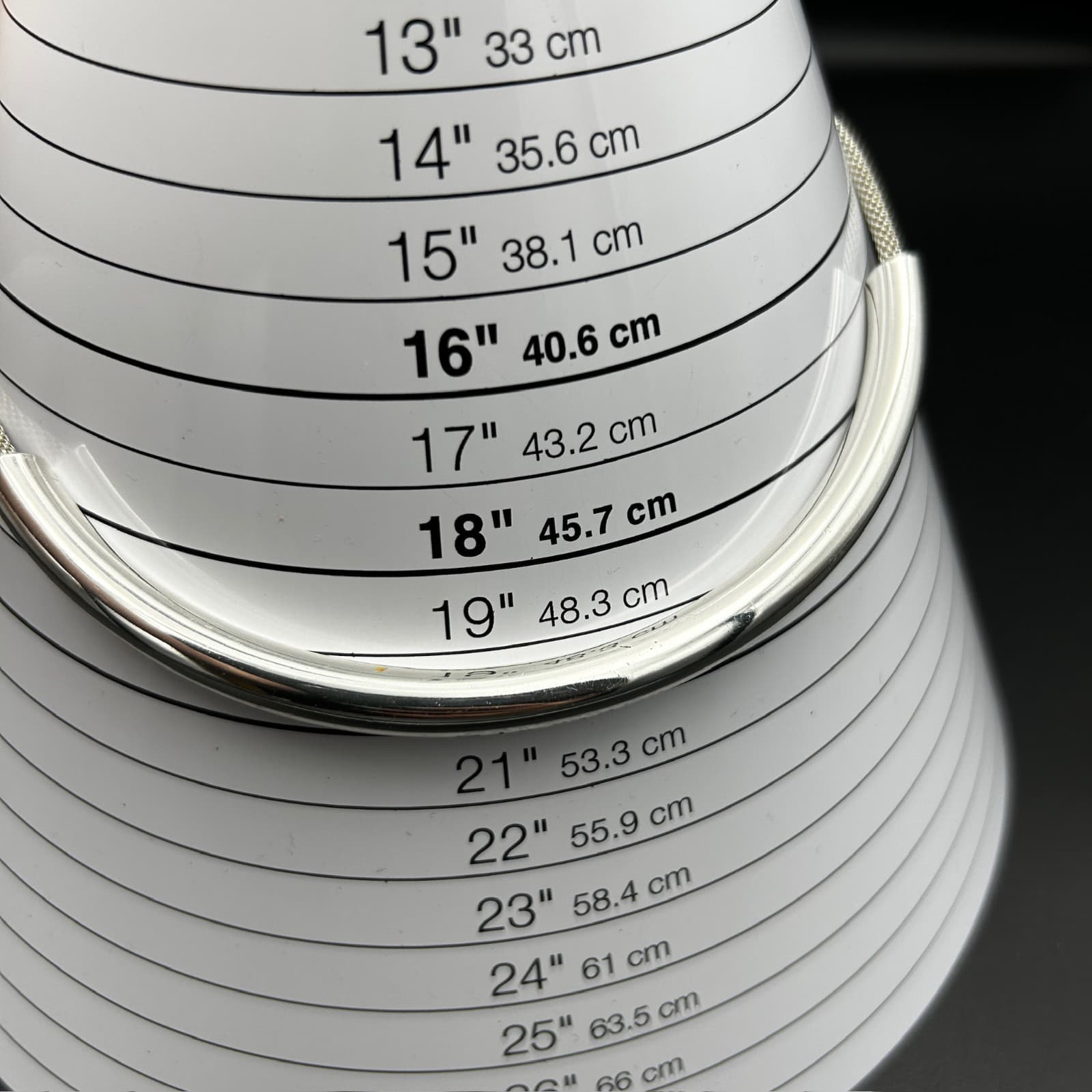 Vintage 19" Silver Tone Tube Collar Necklace Chunky Minimalist Statement - Thumbnail 2