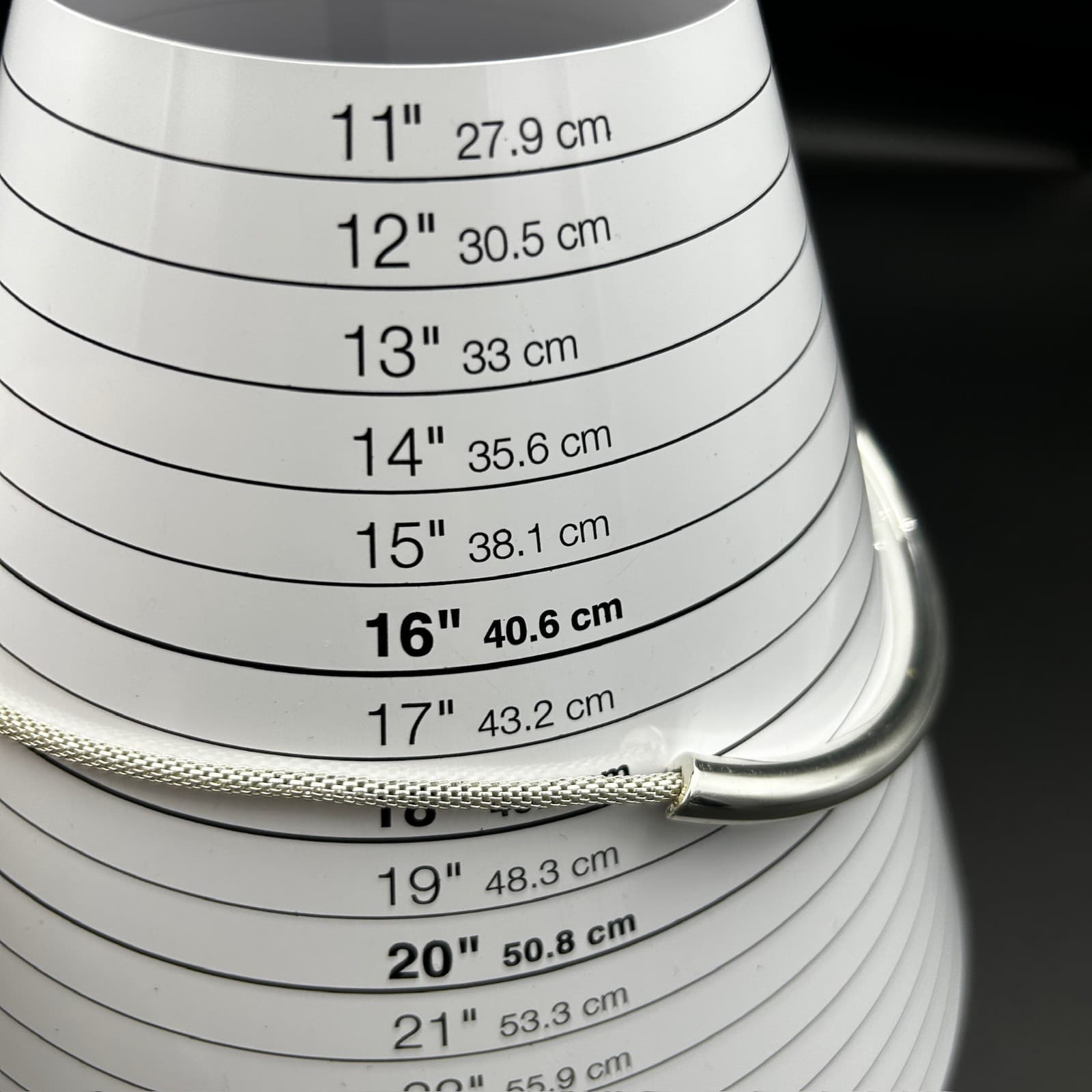 Vintage 19" Silver Tone Tube Collar Necklace Chunky Minimalist Statement - Thumbnail 4