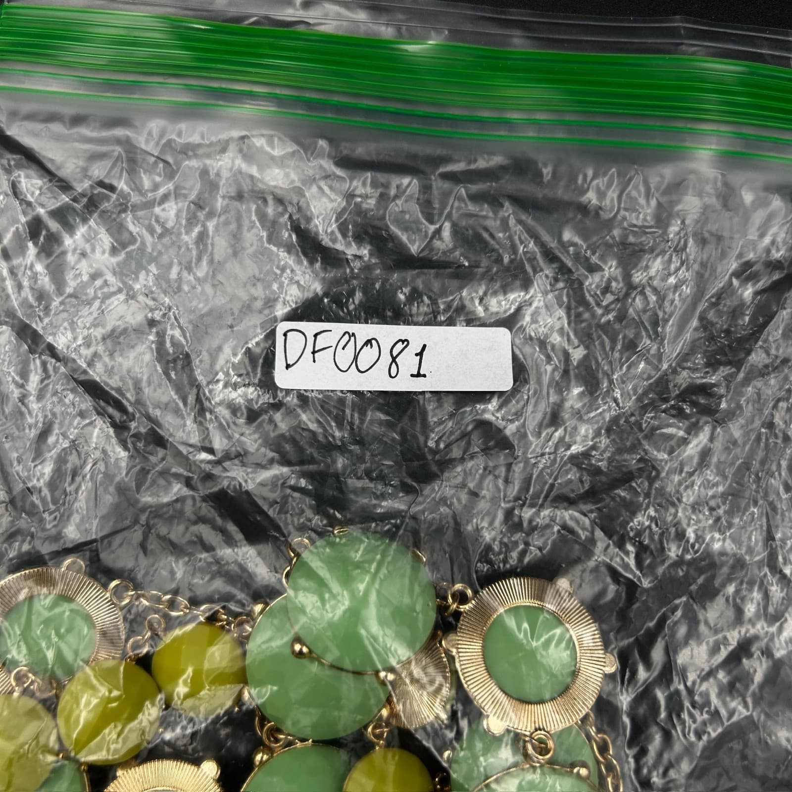 Vintage 19" Two Strand Multicolor Beaded Fashion Statement Necklace In Gold Tone - Thumbnail 10