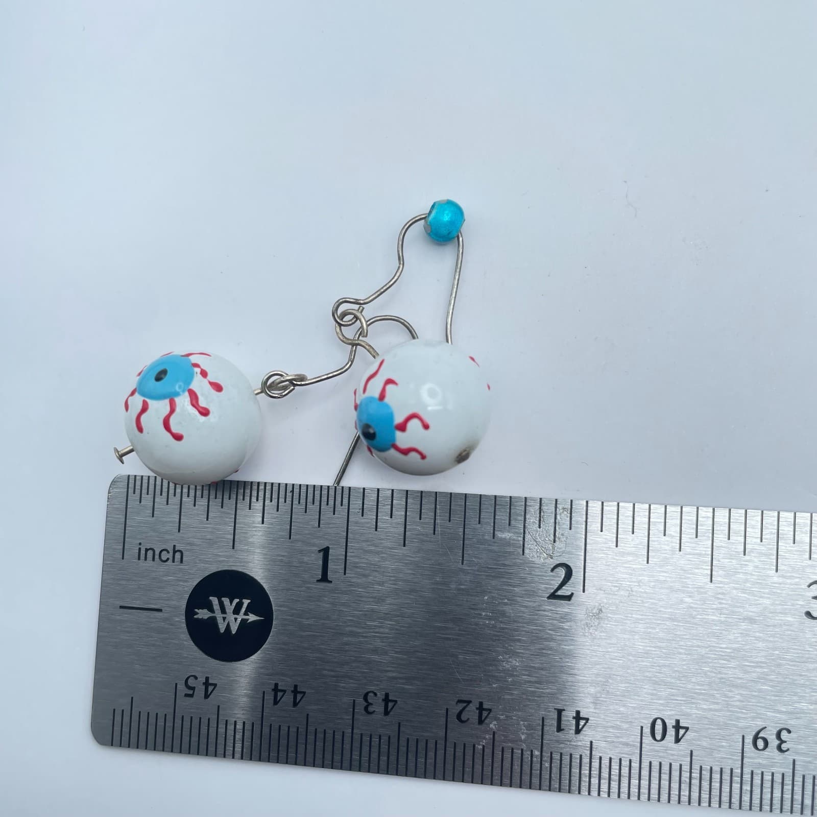 Vintage Y2K Eyeball Dangle Earrings Bloodshot Creepy Cute Eye Retro Jewelry - Thumbnail 7