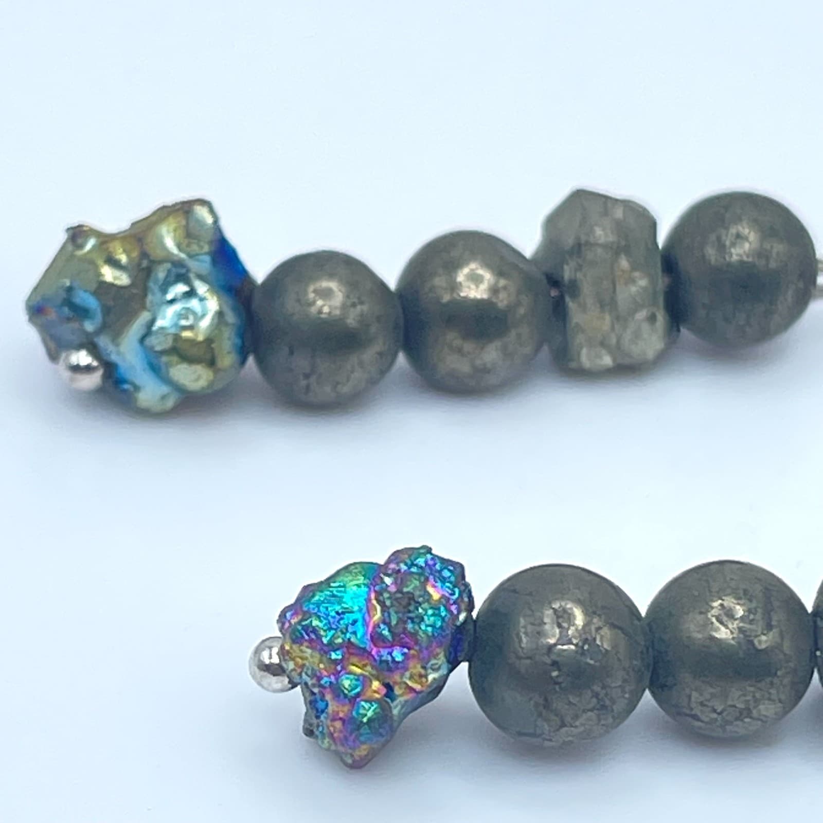 Vintage Y2K Beaded Dangle Earrings Silver Tone Boho Women's Classic Jewelry - Thumbnail 4