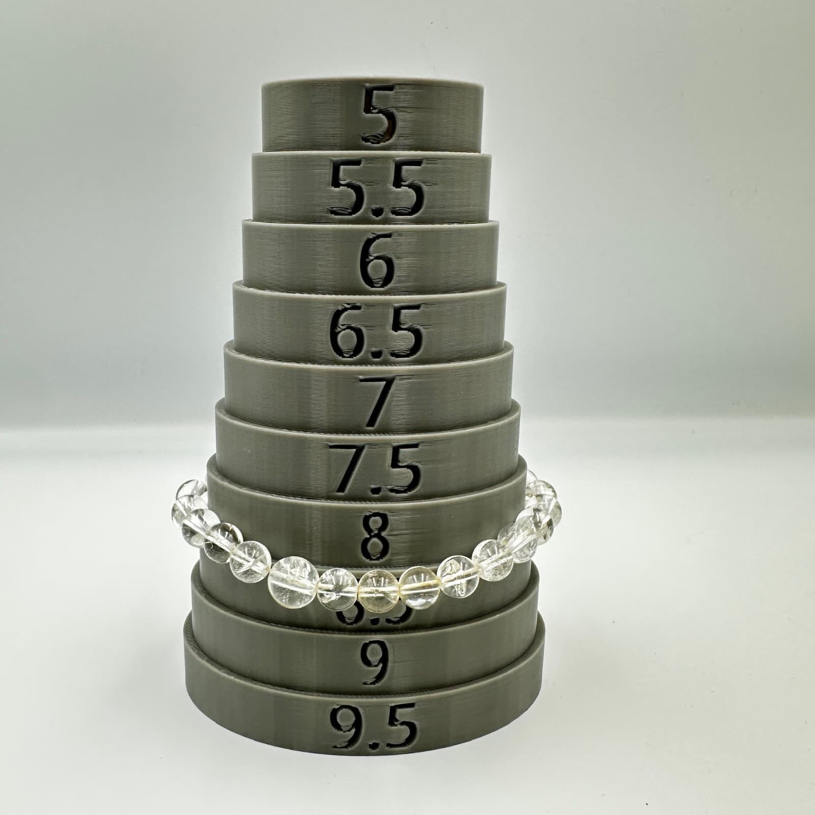 Natural Clear Quartz Crystal 8mm Beaded Stretch Bracelet Gemstone - Thumbnail 4