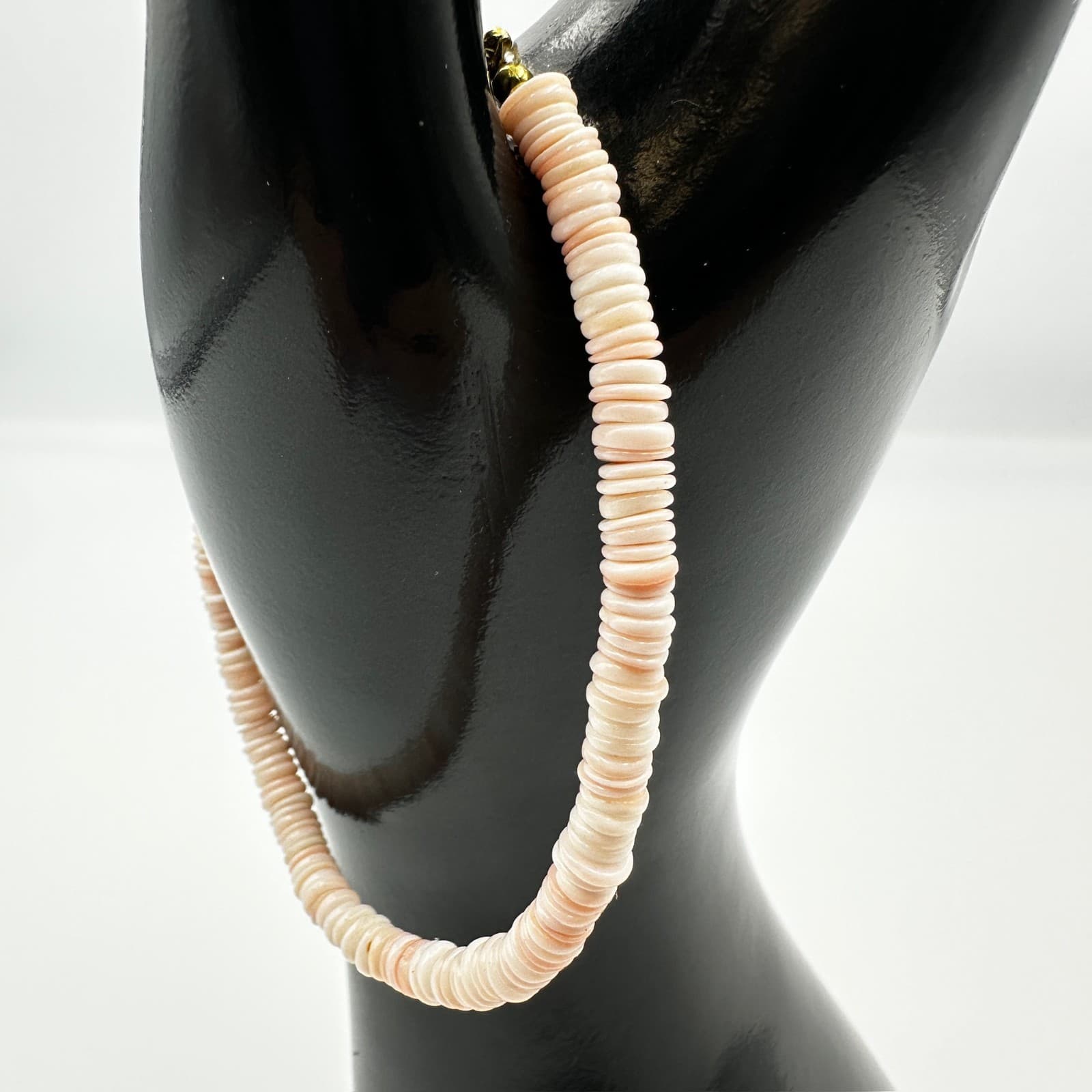Pink Heishi Shell Bead Bracelet Beachy Boho Summer Style - Thumbnail 3