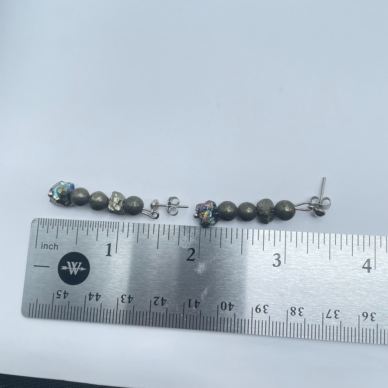 Vintage Y2K Beaded Dangle Earrings Silver Tone Boho Women's Classic Jewelry - Thumbnail 8