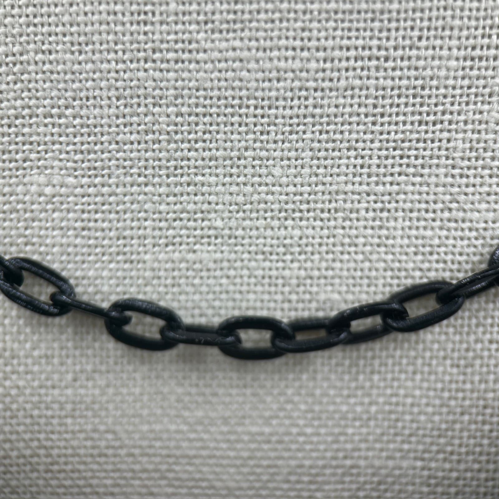 Vintage Black Beaded Chain Necklace Gothic Minimalist 21in - Thumbnail 3