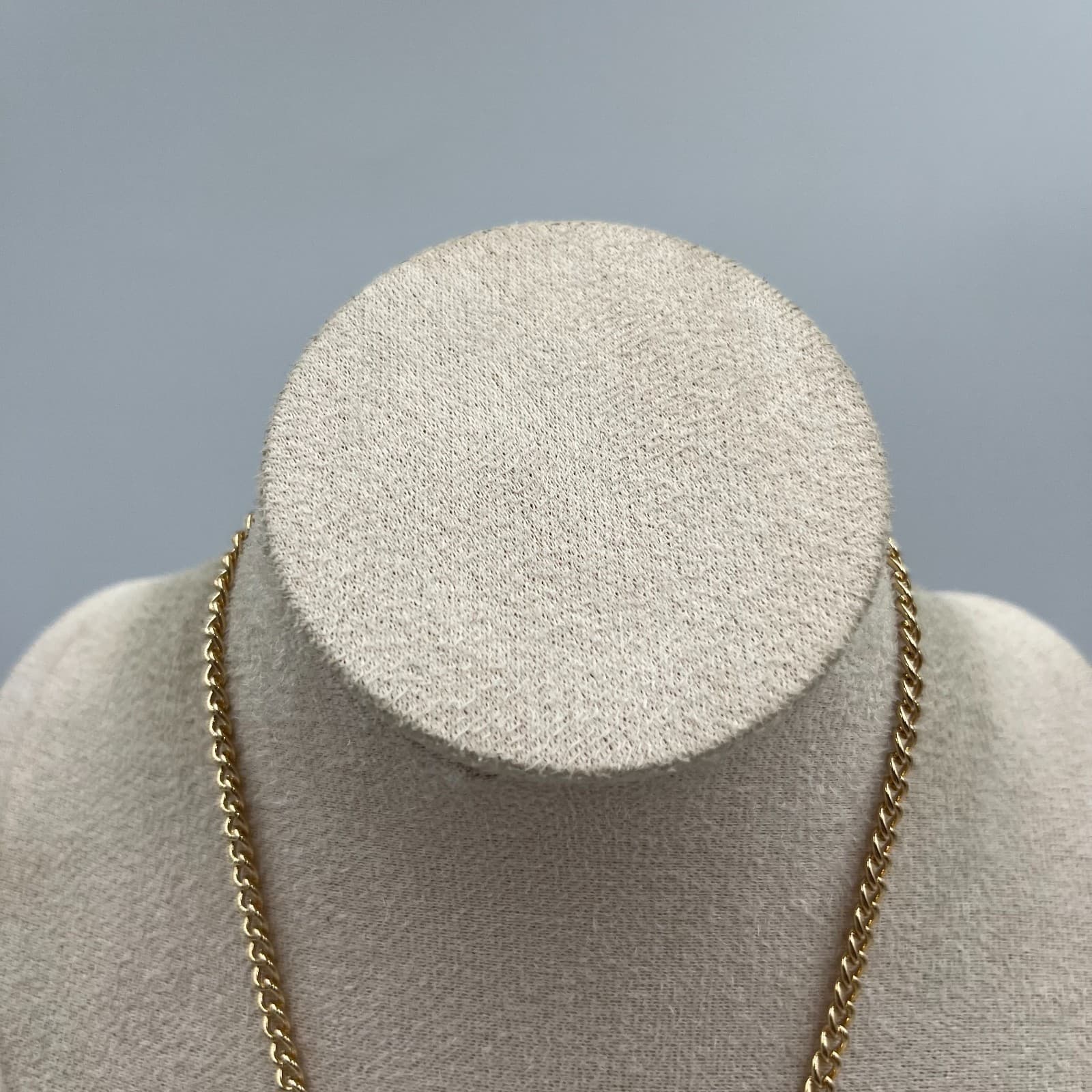 Vtg 90s Gold Tone Love Script Necklace Chunky Curb Chain Statement Jewelry Women - Thumbnail 2