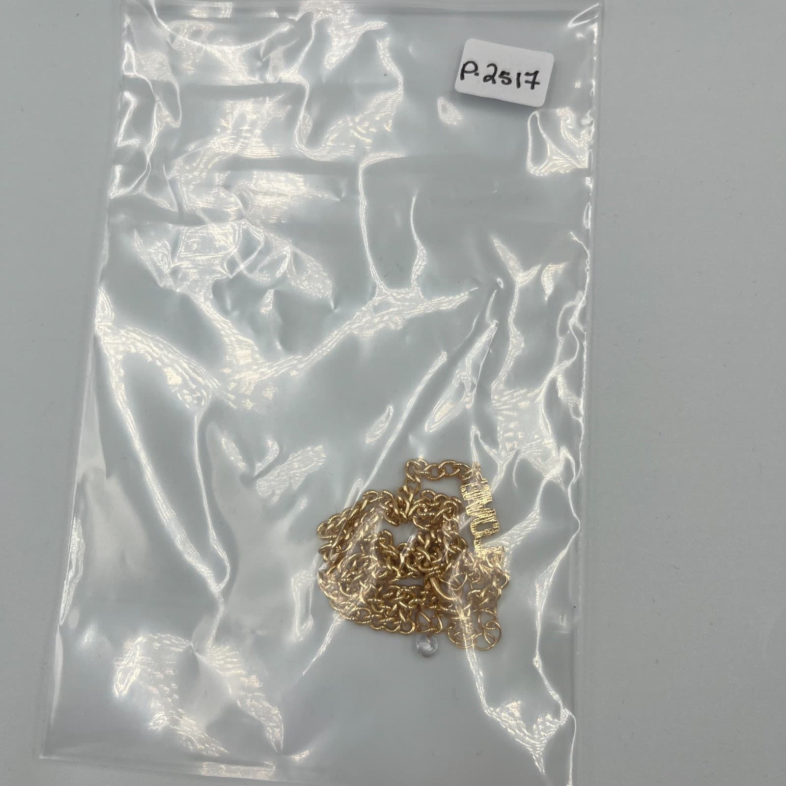 Vtg 90s Gold Tone Love Script Necklace Chunky Curb Chain Statement Jewelry Women - Thumbnail 9