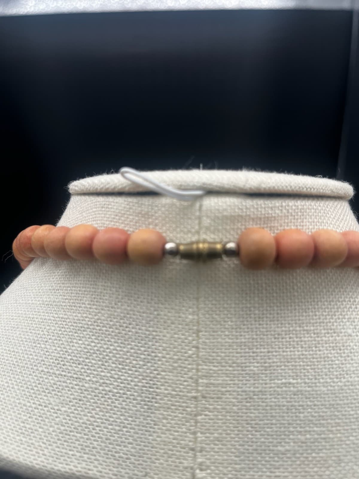 Vintage Wooden Bead Necklace Chunky Statement Natural Wood - Thumbnail 4