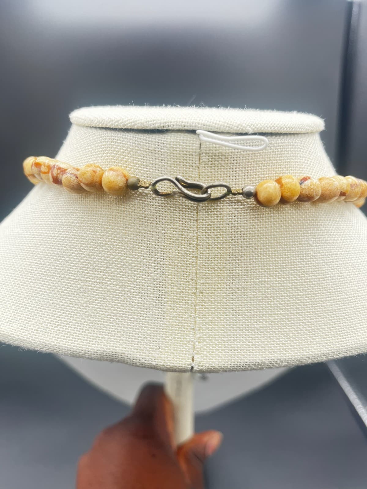 Vintage Handmade Tribal Statement Necklace Chunky Wood Black Bead Ethnic Boho - Thumbnail 3