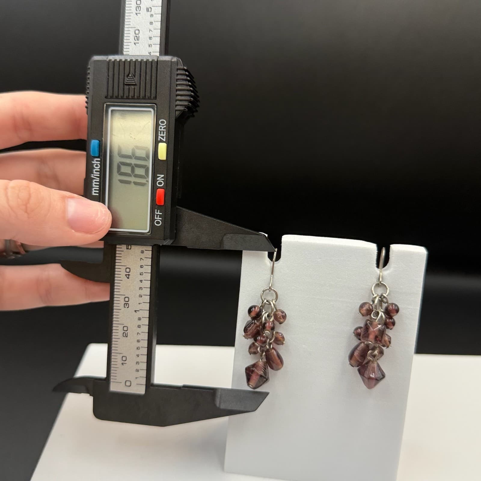 Vintage Purple Glass Amethyst Crystal Dangle Fashion Wedding Earrings For Womens - Thumbnail 13