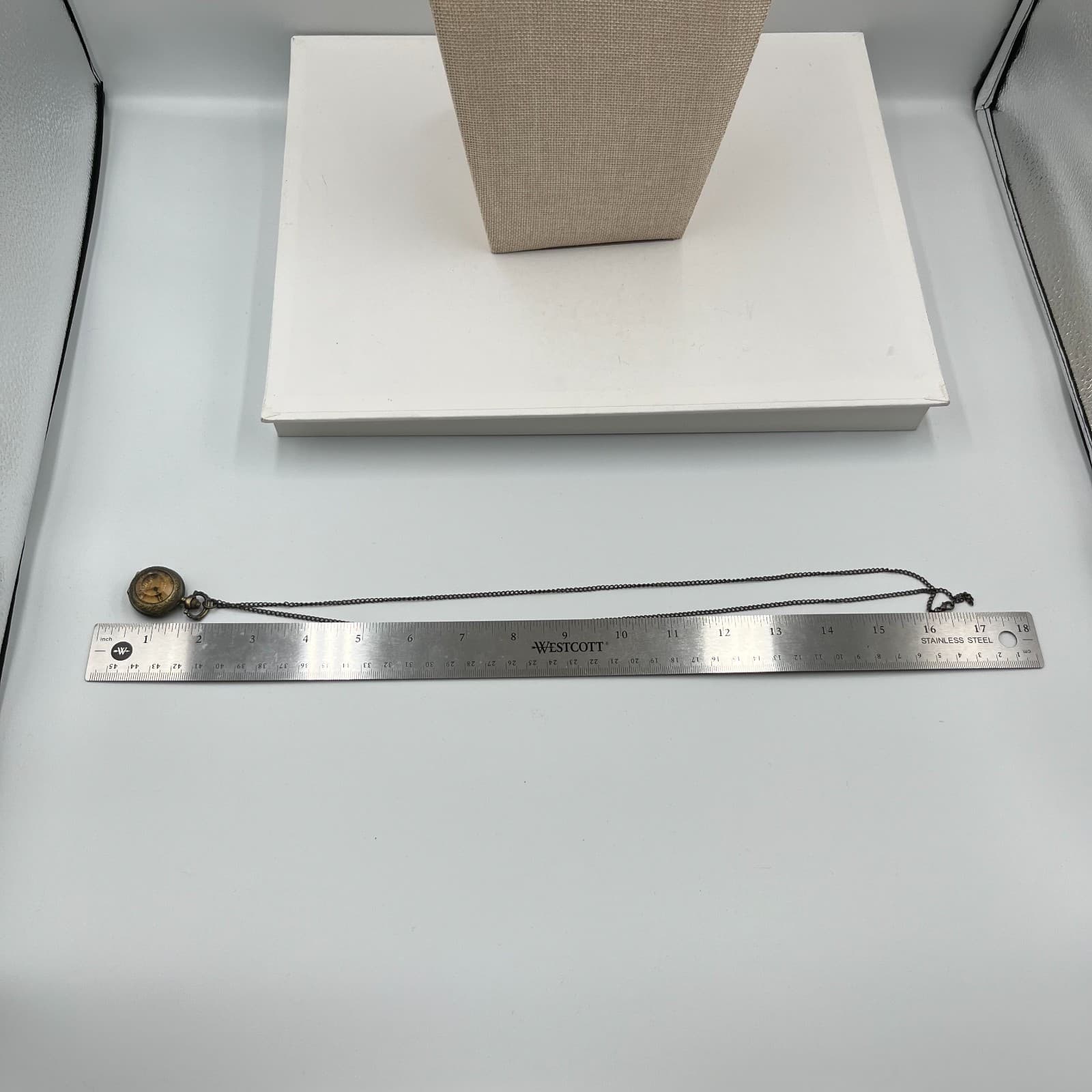 Vintage Style Bronze Pocket Watch Necklace Quartz Locket Pendant Steampunk Chain - Thumbnail 7