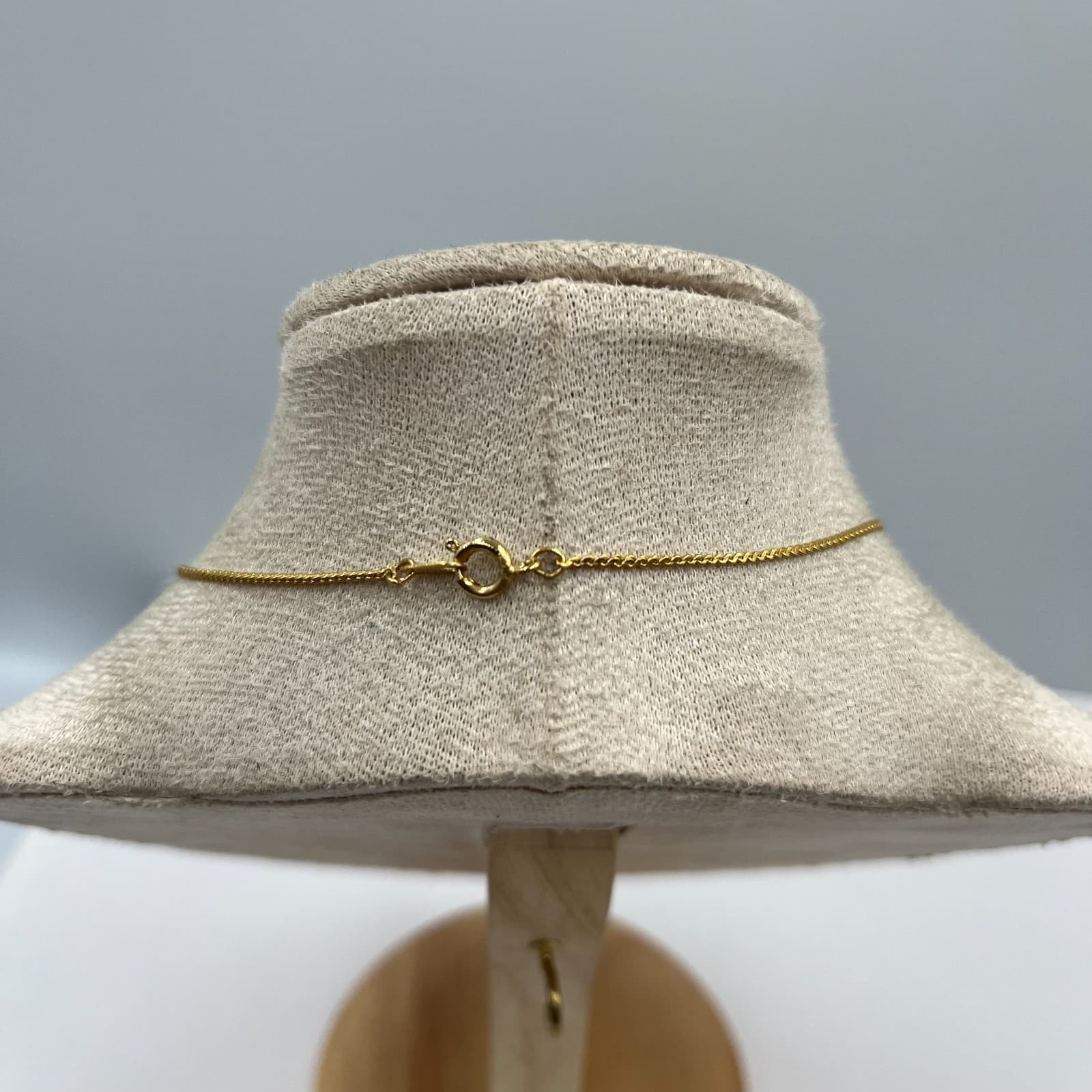 Vintage Gold Bar Pendant Blue Stone Necklace Retro 18 Inch Layering Chain Gift - Thumbnail 8