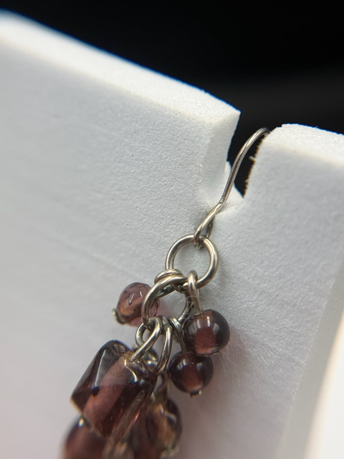 Vintage Purple Glass Amethyst Crystal Dangle Fashion Wedding Earrings For Womens - Thumbnail 12