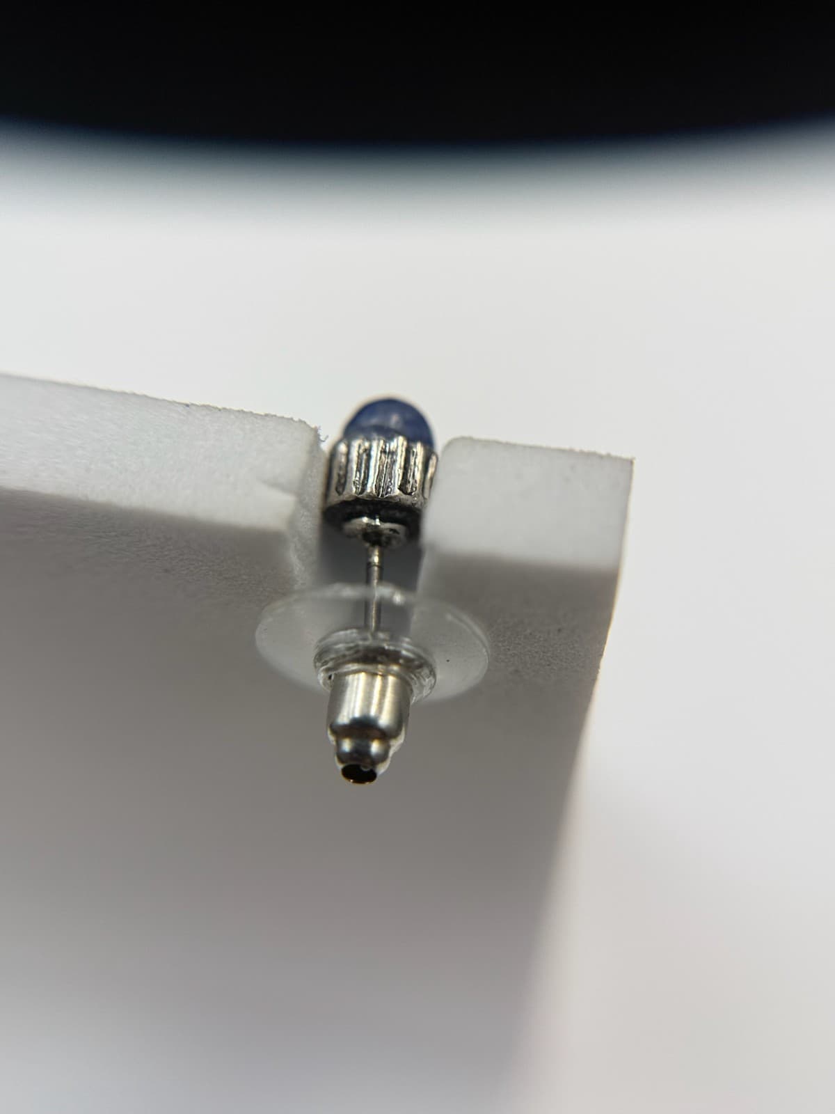 Vintage Women's Blue Cabochon-Cut Gemstone Fashion Wedding Stud Earrings - Thumbnail 12