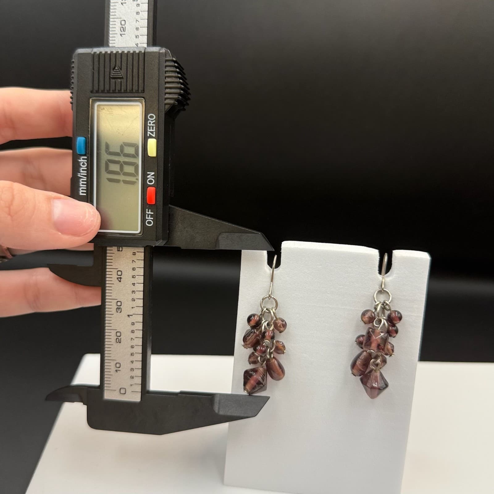 Vintage Purple Glass Amethyst Crystal Dangle Fashion Wedding Earrings For Womens - Thumbnail 14