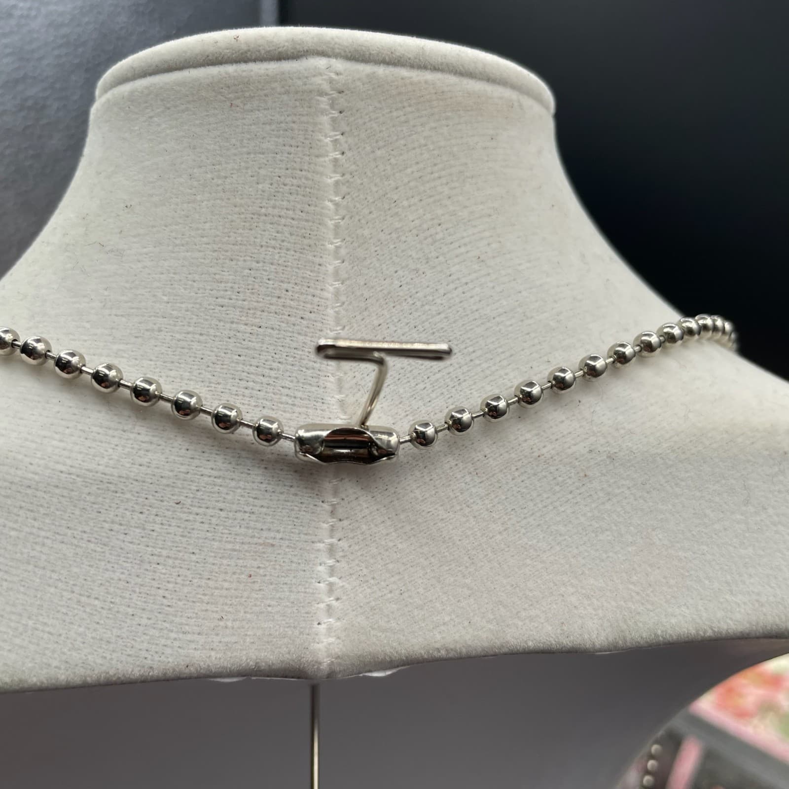 Contemporary Silver-Tone Fashion Ball Chain Metal Whistle Pendant Necklace - Thumbnail 12