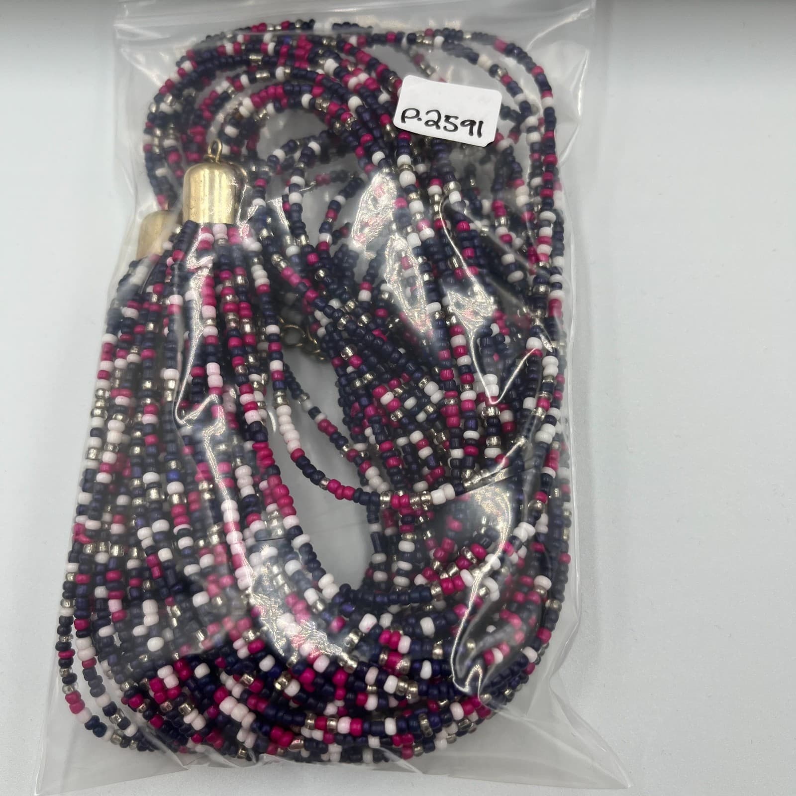 Vintage 80s Seed Bead Torsade Necklace Multi-Strand Rainbow Boho Hippie Layered - Thumbnail 7