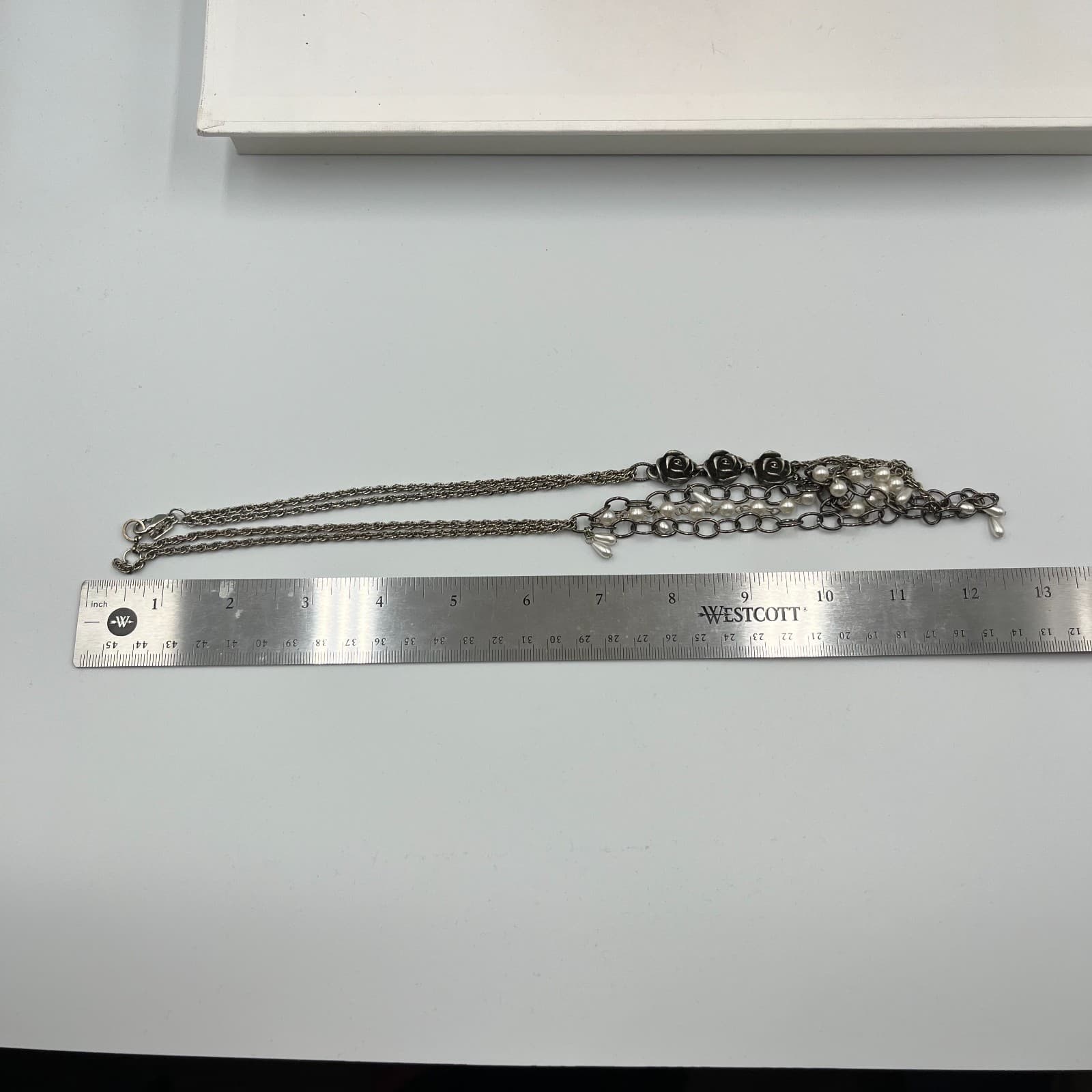 Vintage RACHEL Rose Pearl Multi-Strand Necklace Shabby Chic Romantic Boho Pink - Thumbnail 8