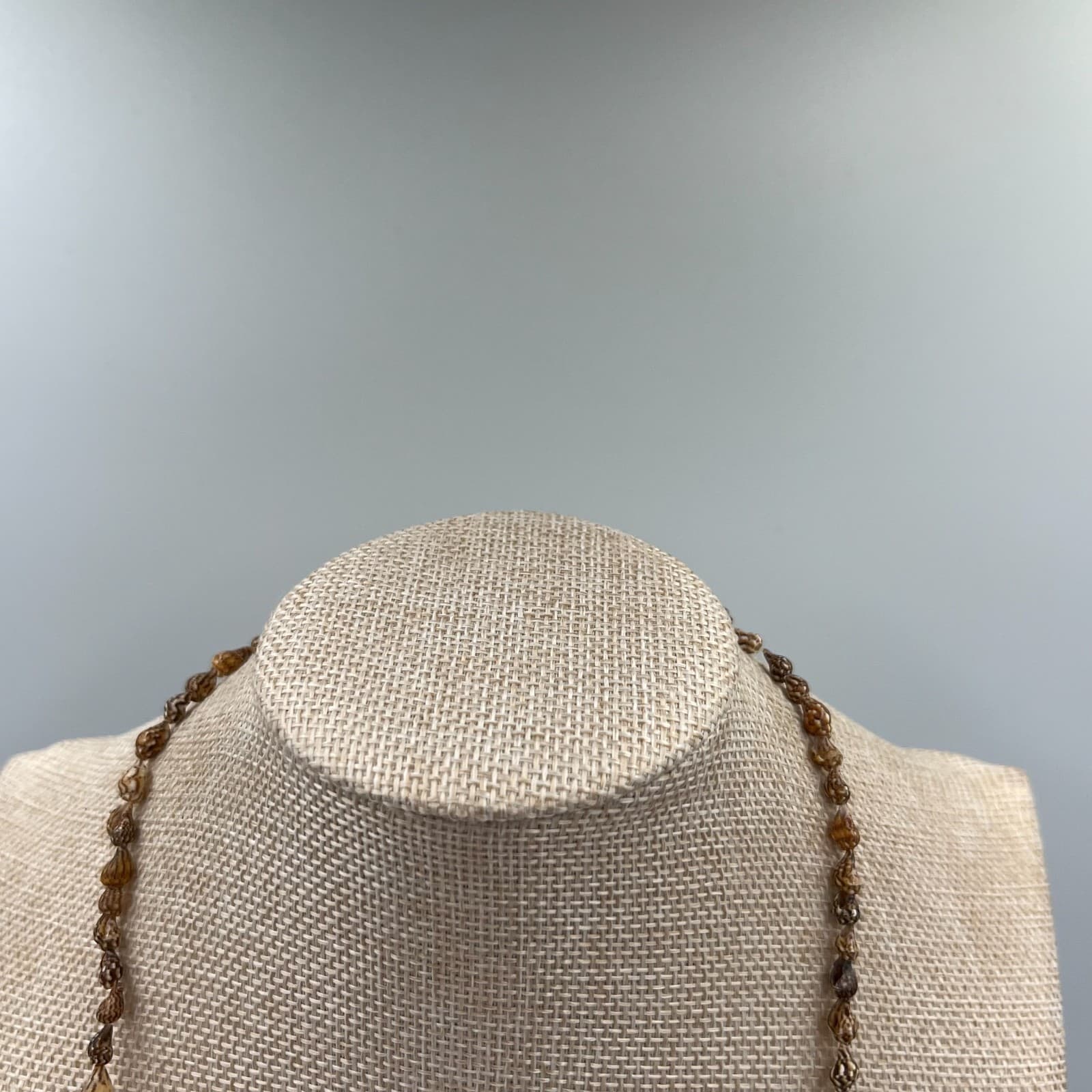 Vintage Ivory Bohemian Opera-Length Gastropod & Cowrie Shell Beaded Lei Necklace - Thumbnail 2