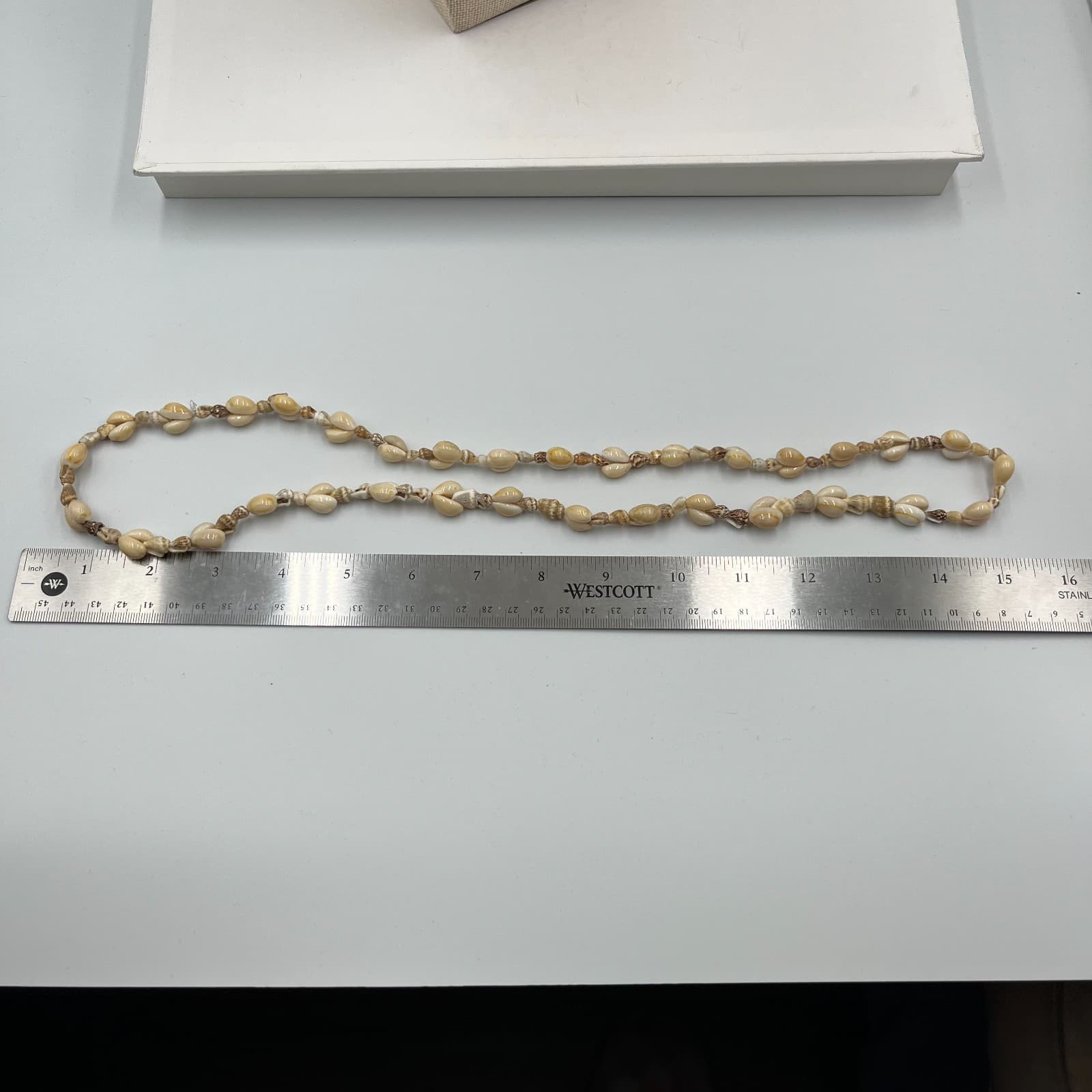 Vintage Silver Tone Faux Pearl & Clear Crystal Station Necklace Long 36" Beaded - Thumbnail 6