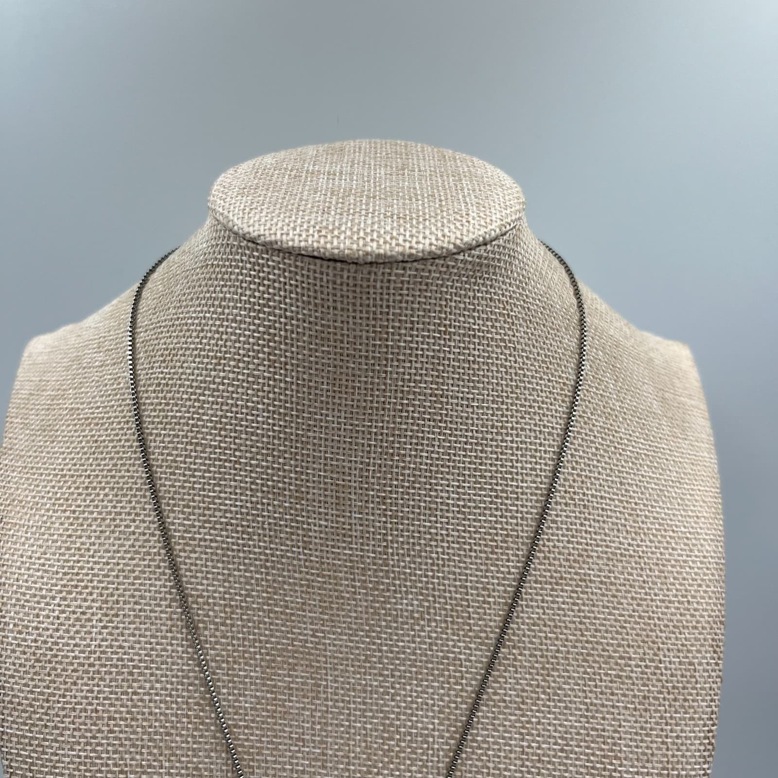 Vintage Silver Tone Amber Rhinestone Heart Pendant Necklace 18” Costume Jewelry - Thumbnail 2