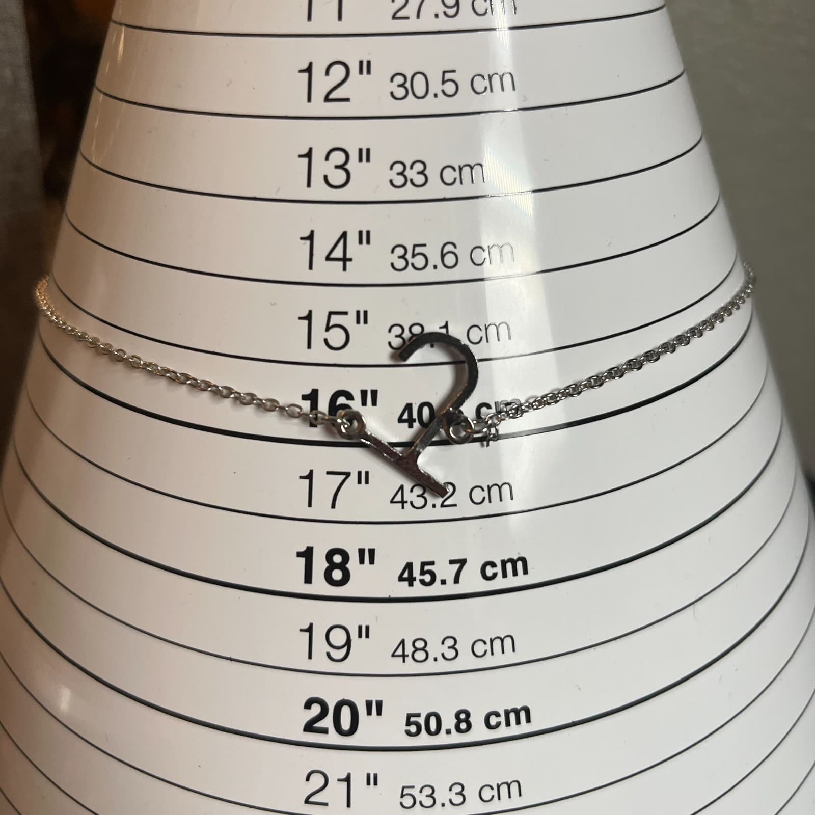 Vintage Dainty Silver Initial J Pendant Necklace Clear Rhinestone Alphabet Charm - Thumbnail 7