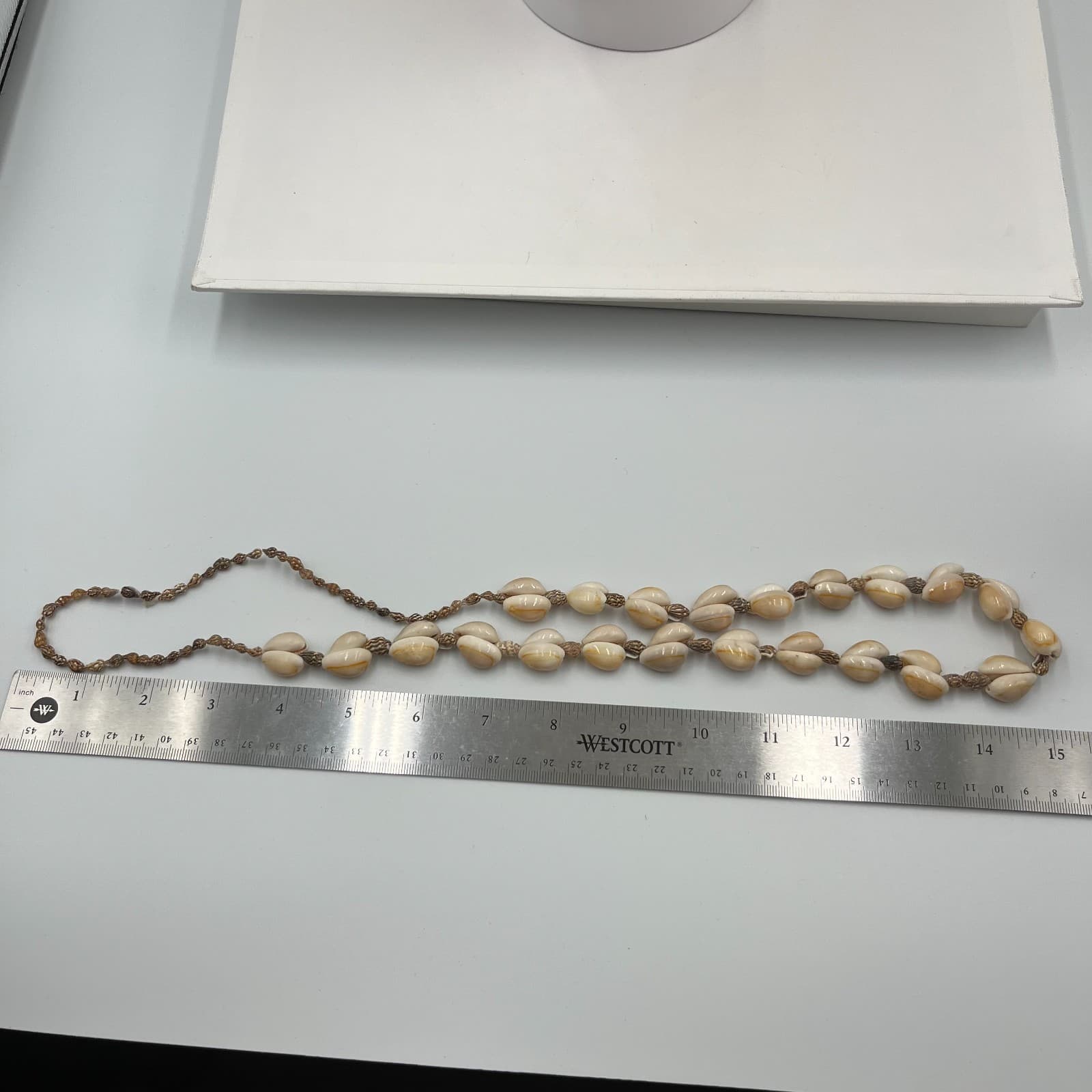 Vintage Ivory Bohemian Opera-Length Gastropod & Cowrie Shell Beaded Lei Necklace - Thumbnail 8