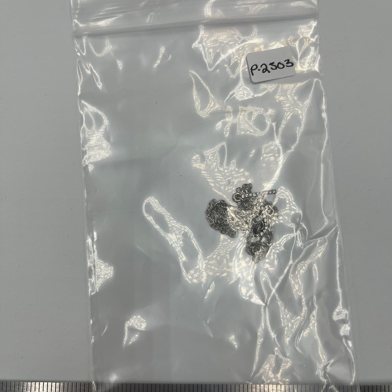 Vintage Dainty Silver Initial J Pendant Necklace Clear Rhinestone Alphabet Charm - Thumbnail 8