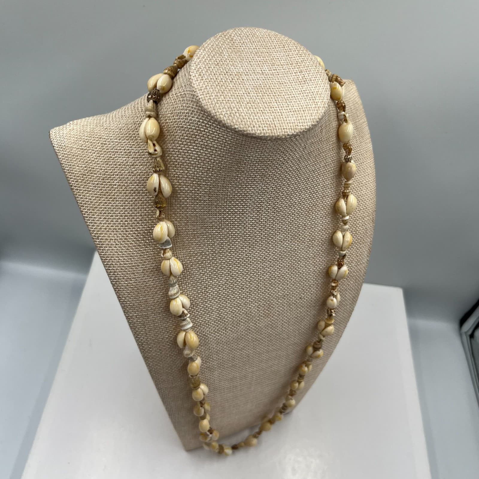 Vintage Silver Tone Faux Pearl & Clear Crystal Station Necklace Long 36" Beaded - Thumbnail 5