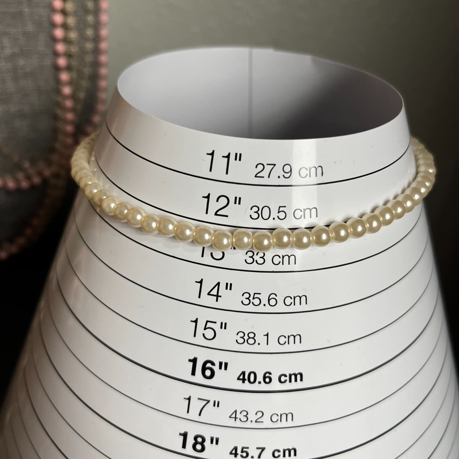 Vtg Triple Strand White Faux Pearl Necklace Ornate Silver Flower Clasp Statement - Thumbnail 6