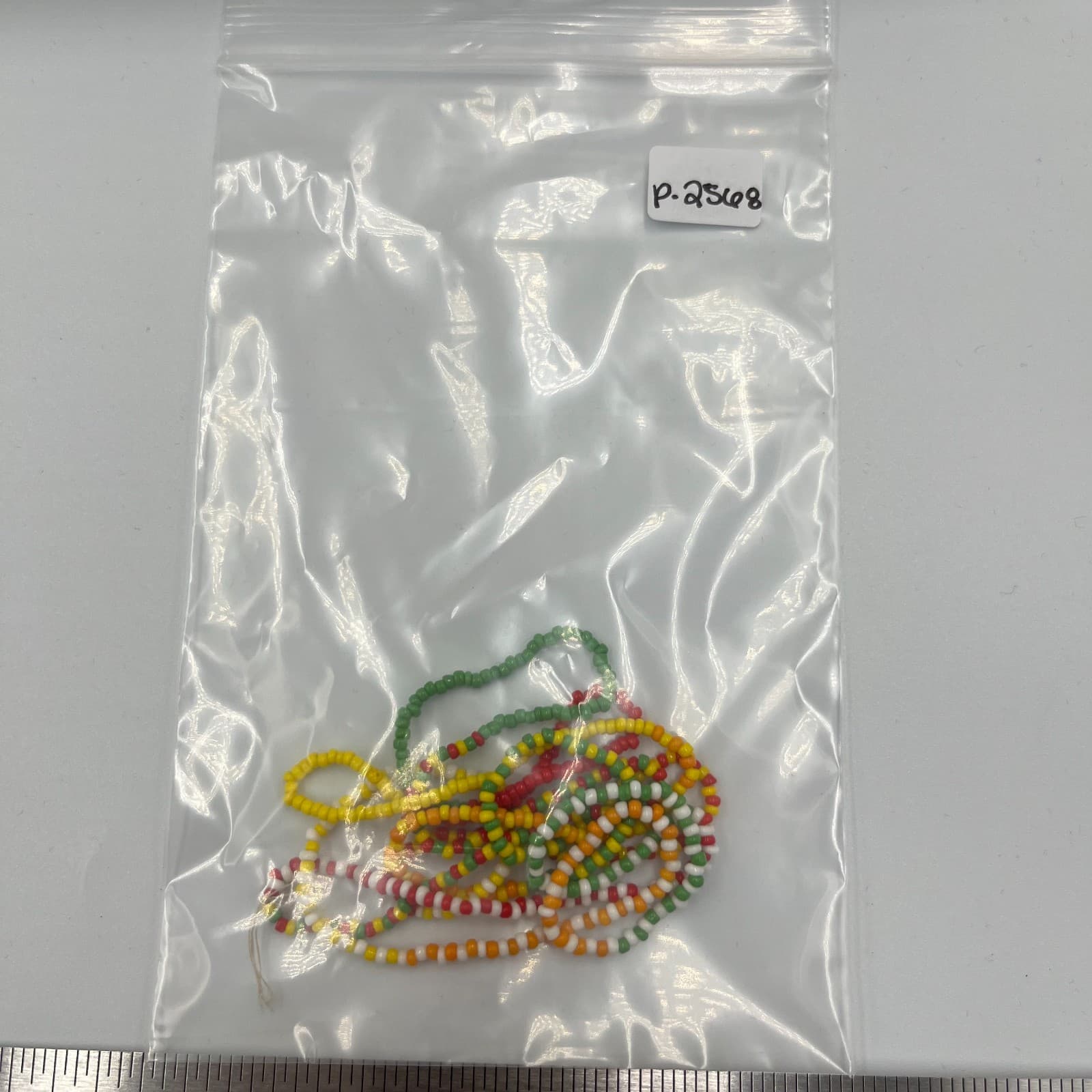 Vintage Seed Bead Necklace Multi-Strand Multi-Color Boho Hippie Love Beads 24" - Thumbnail 8