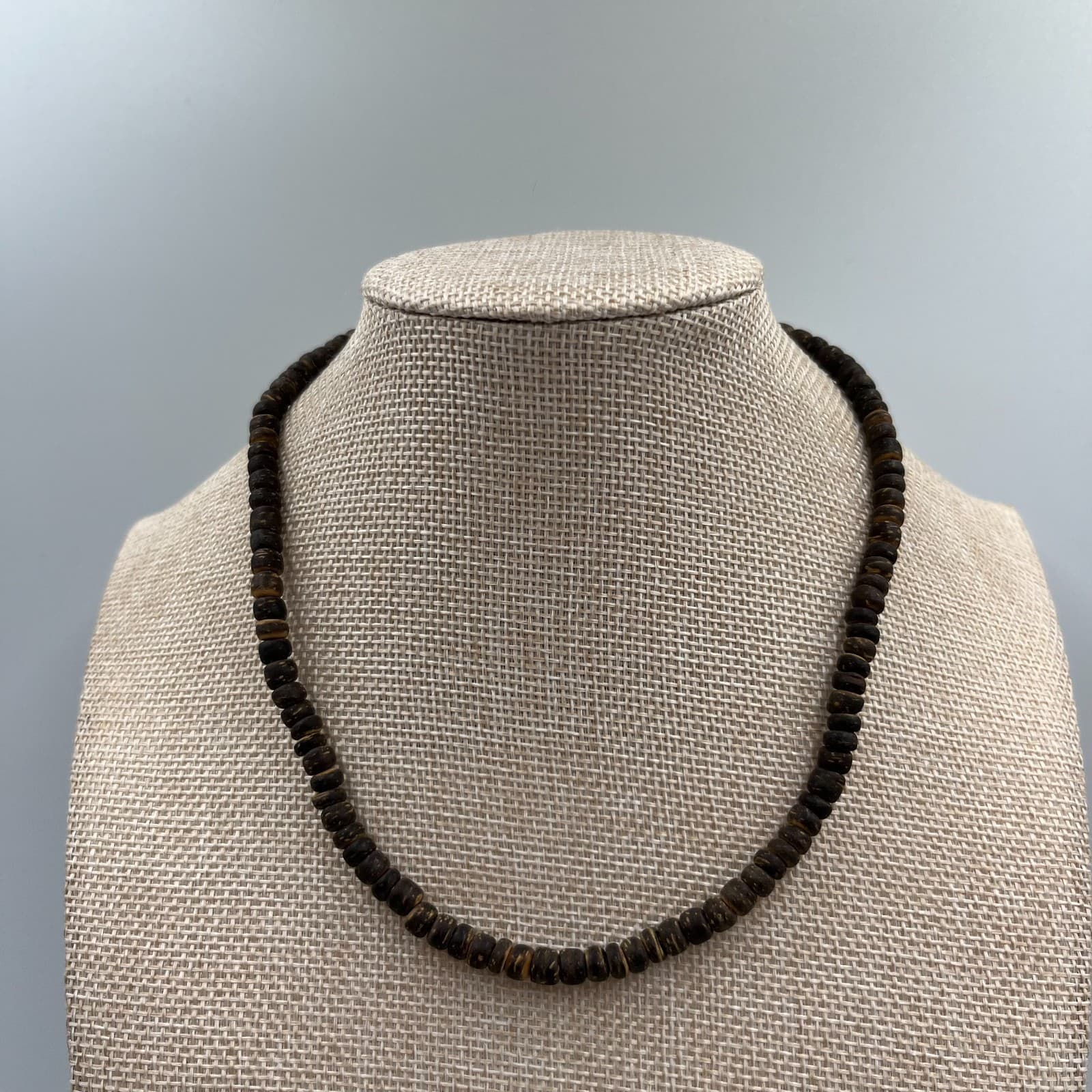 Vintage African Style Brass Black Glass Bead Necklace Ethnic Tribal Boho Jewelry - Thumbnail 5