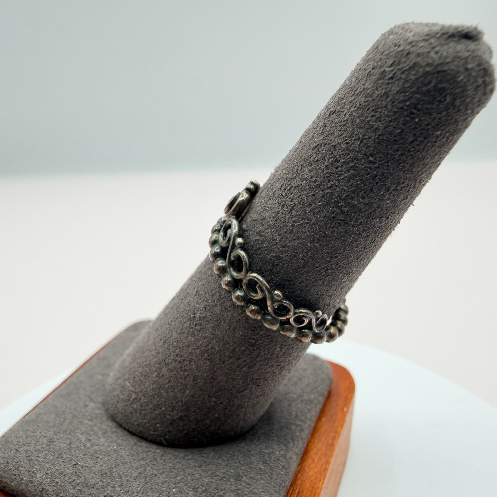 Vintage 80s Princess Tiara Crown Ring Silver Tone Clear Cubic Zirconia Jewelry - Thumbnail 5