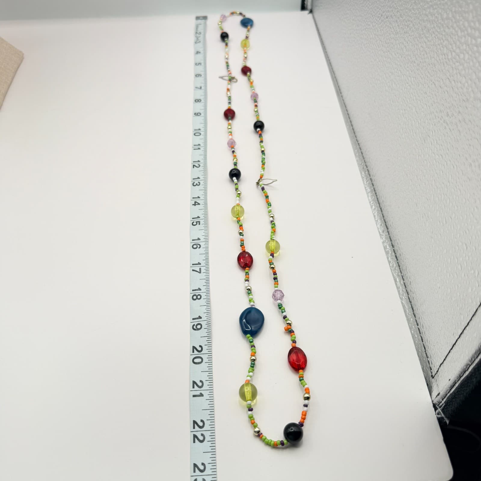 Vintage Y2K Gold Tone Multi Strand Beaded Necklace Boho Women's Classic Jewelry - Thumbnail 11