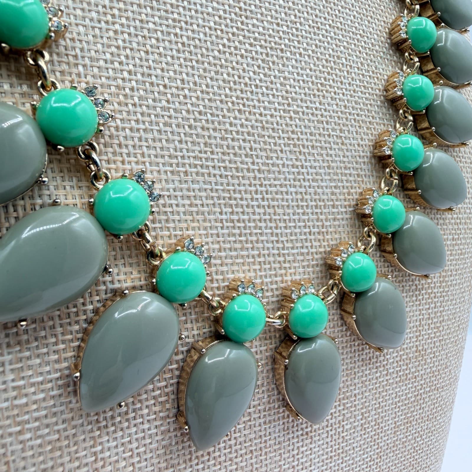 Vintage 90s J Crew Gold Tone Necklace Teardrop Statement Women's Classic Jewelry - Thumbnail 6