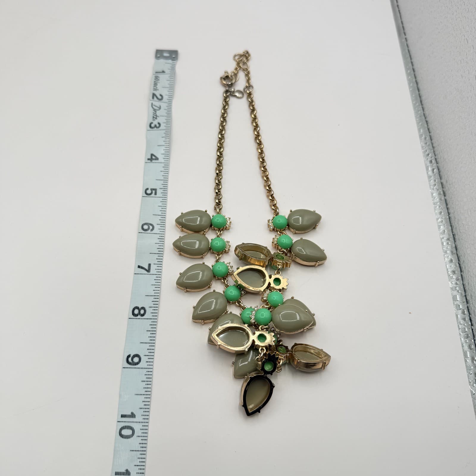 Vintage 90s J Crew Gold Tone Necklace Teardrop Statement Women's Classic Jewelry - Thumbnail 10