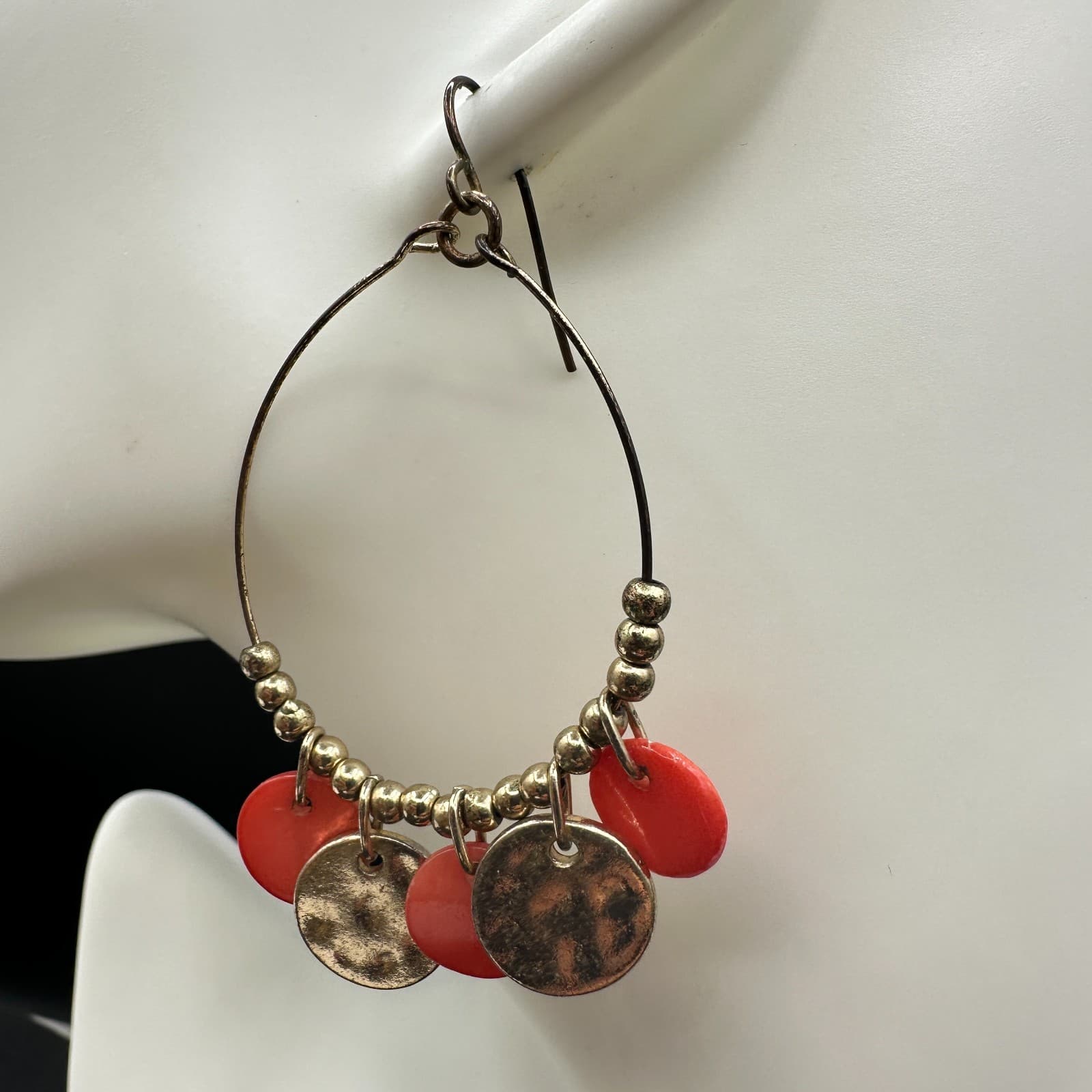 Vintage Womens Multi Arabic Coins Middle Eastern Earrings - Thumbnail 4