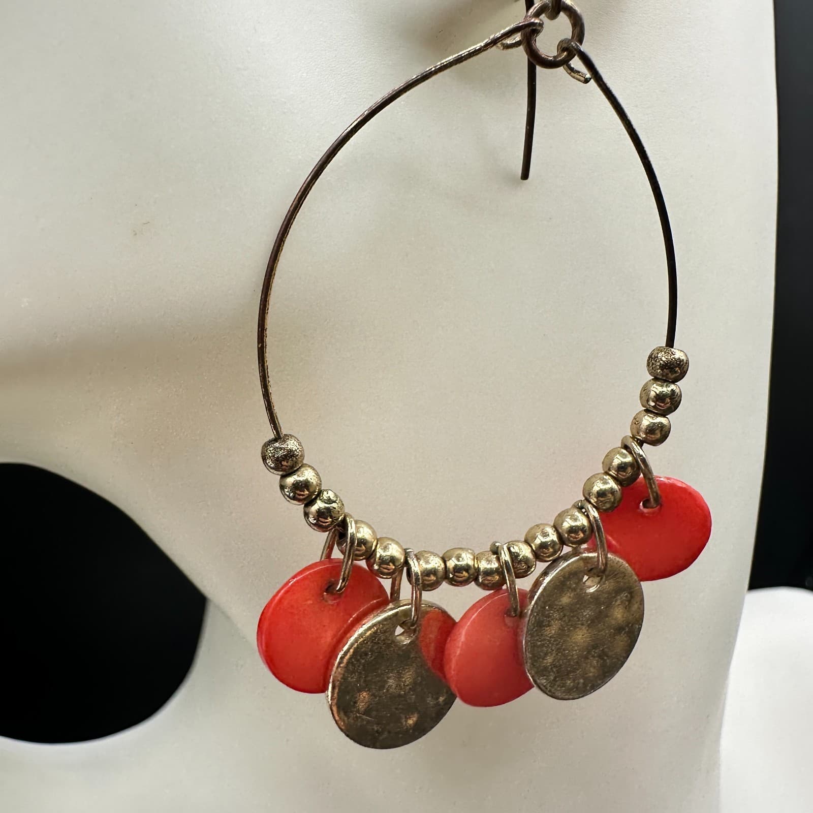 Vintage Womens Multi Arabic Coins Middle Eastern Earrings - Thumbnail 5