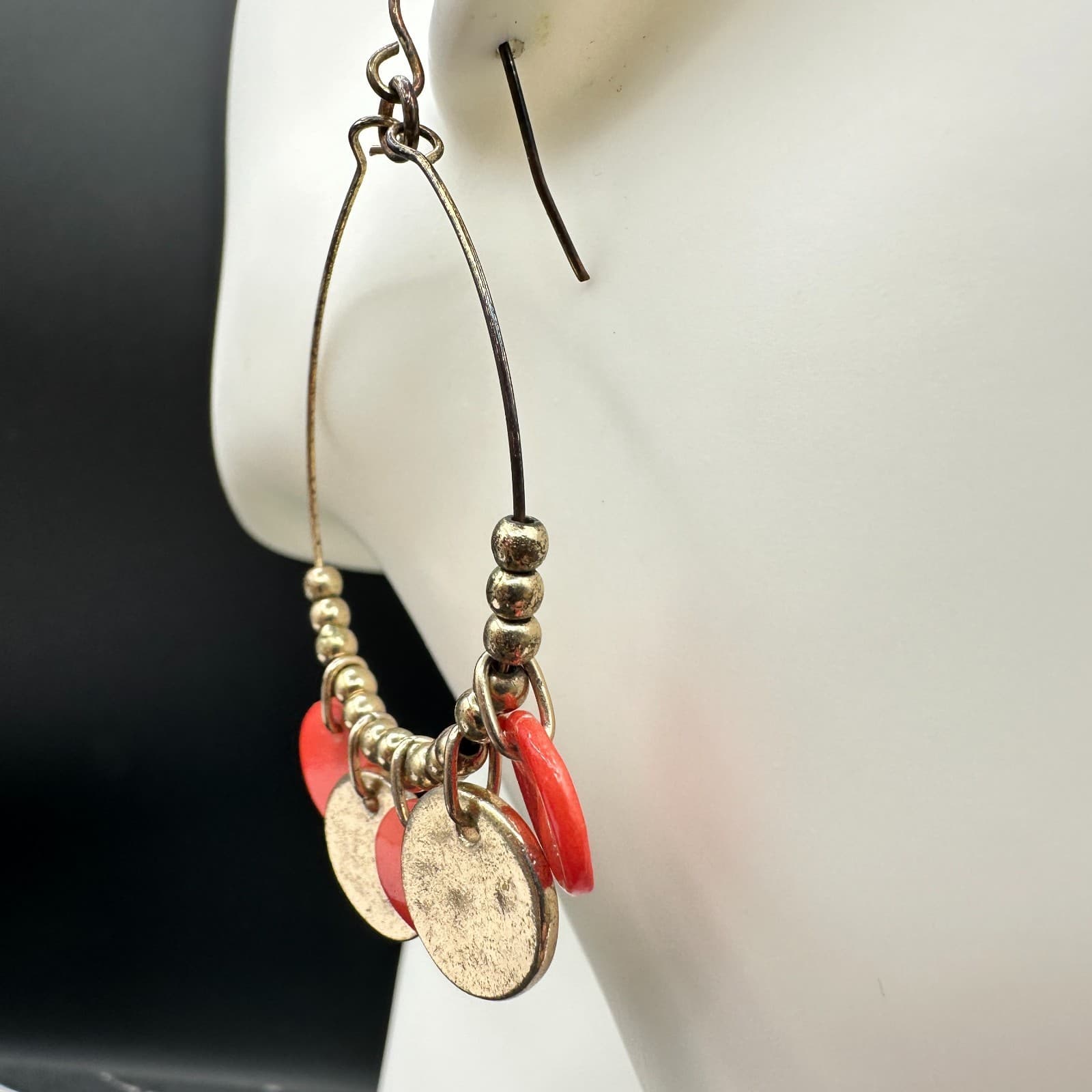 Vintage Womens Multi Arabic Coins Middle Eastern Earrings - Thumbnail 6