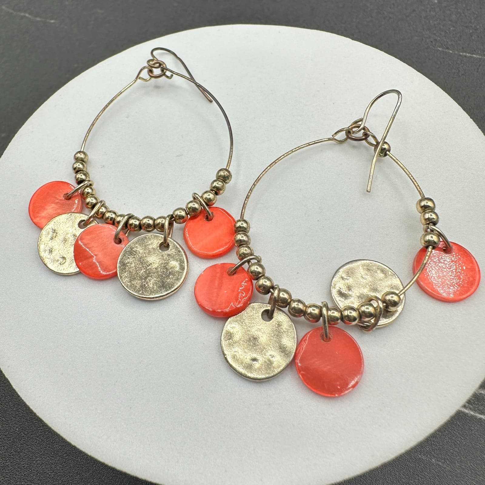 Vintage Womens Multi Arabic Coins Middle Eastern Earrings - Thumbnail 9