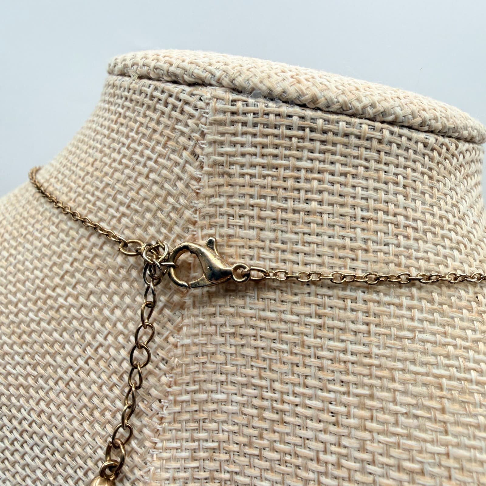 Vintage 90s Gold Tone Constellation Rhinestone Pendent Necklace Women's Jewelry - Thumbnail 9