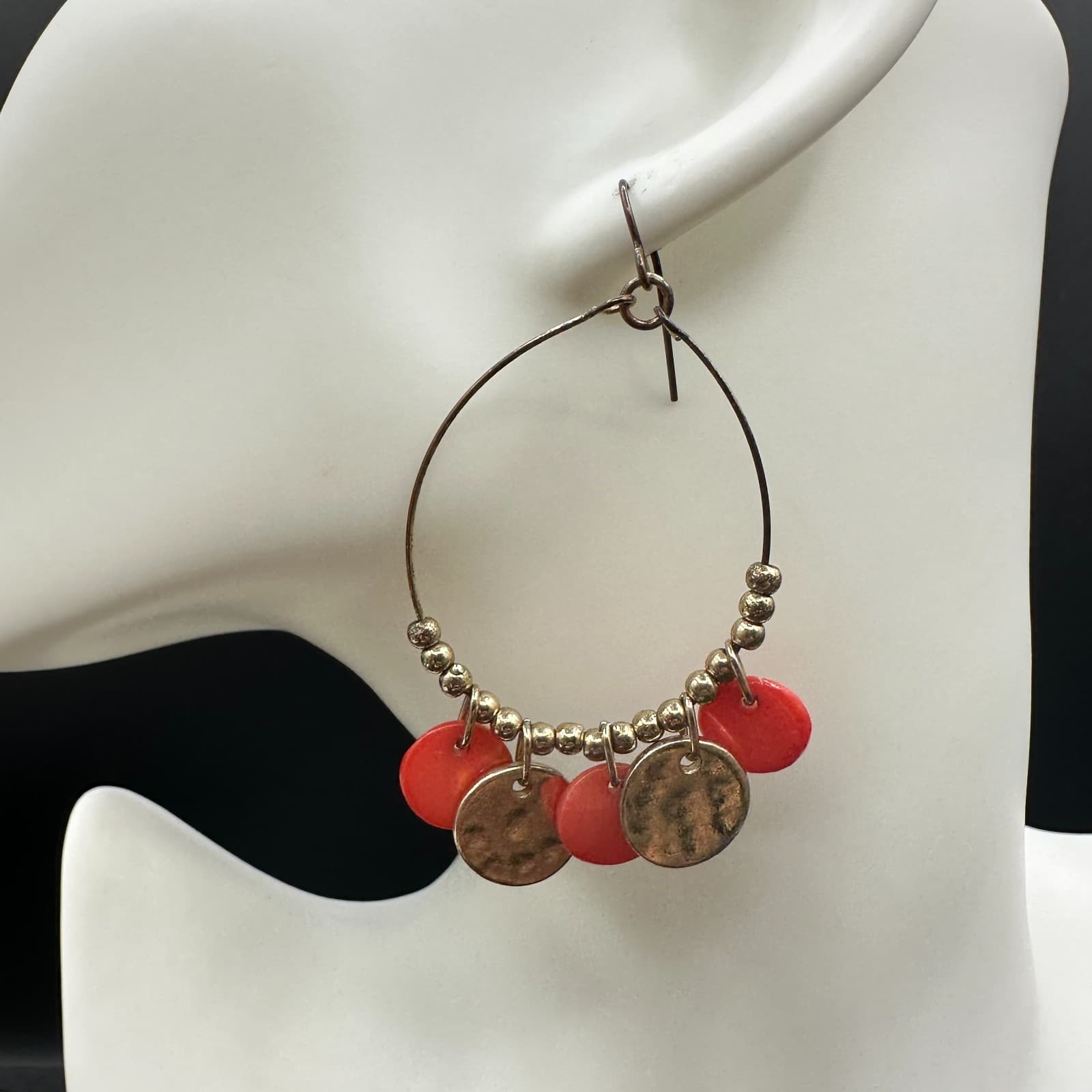 Vintage Womens Multi Arabic Coins Middle Eastern Earrings - Thumbnail 2