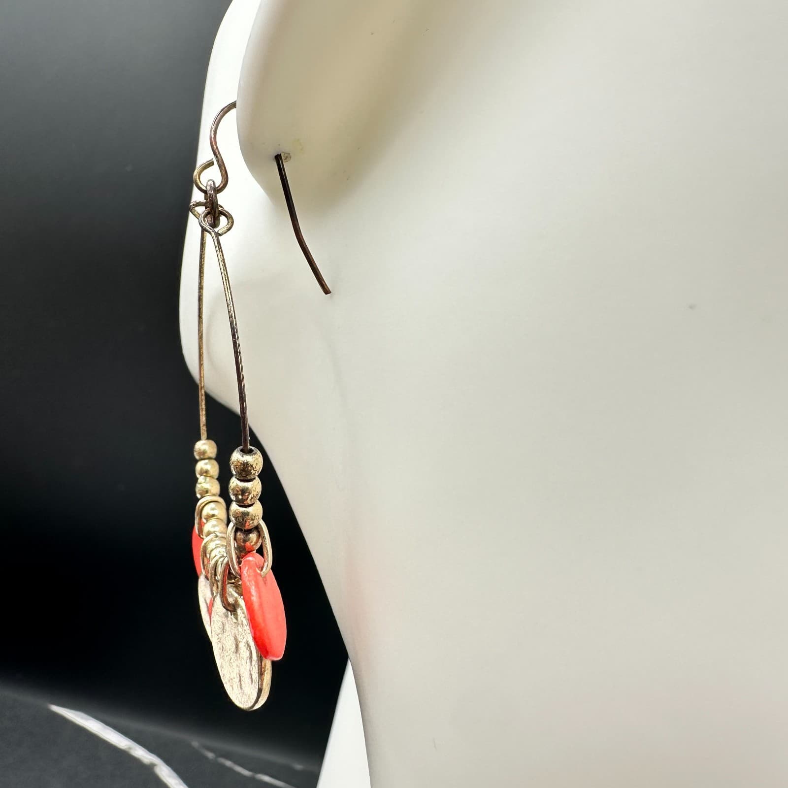 Vintage Womens Multi Arabic Coins Middle Eastern Earrings - Thumbnail 7